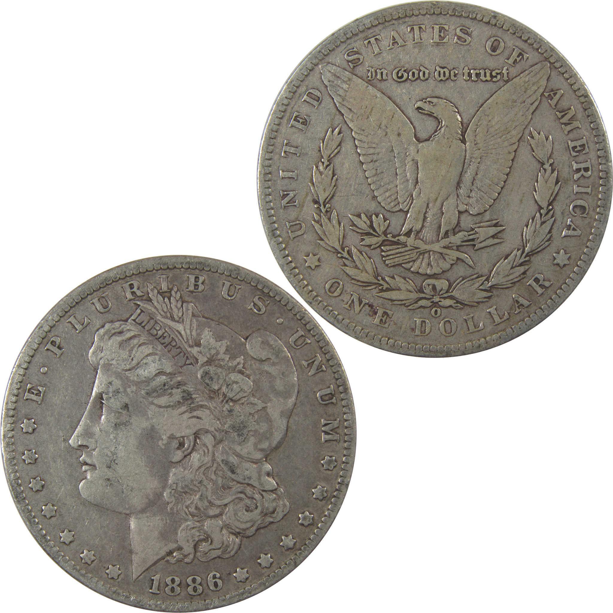 1886 O Morgan Silver Dollar F Fine $1 Coin Collectible SKU:I24052 - Morgan coin - Morgan silver dollar - Morgan silver dollar for sale - Profile Coins & Collectibles