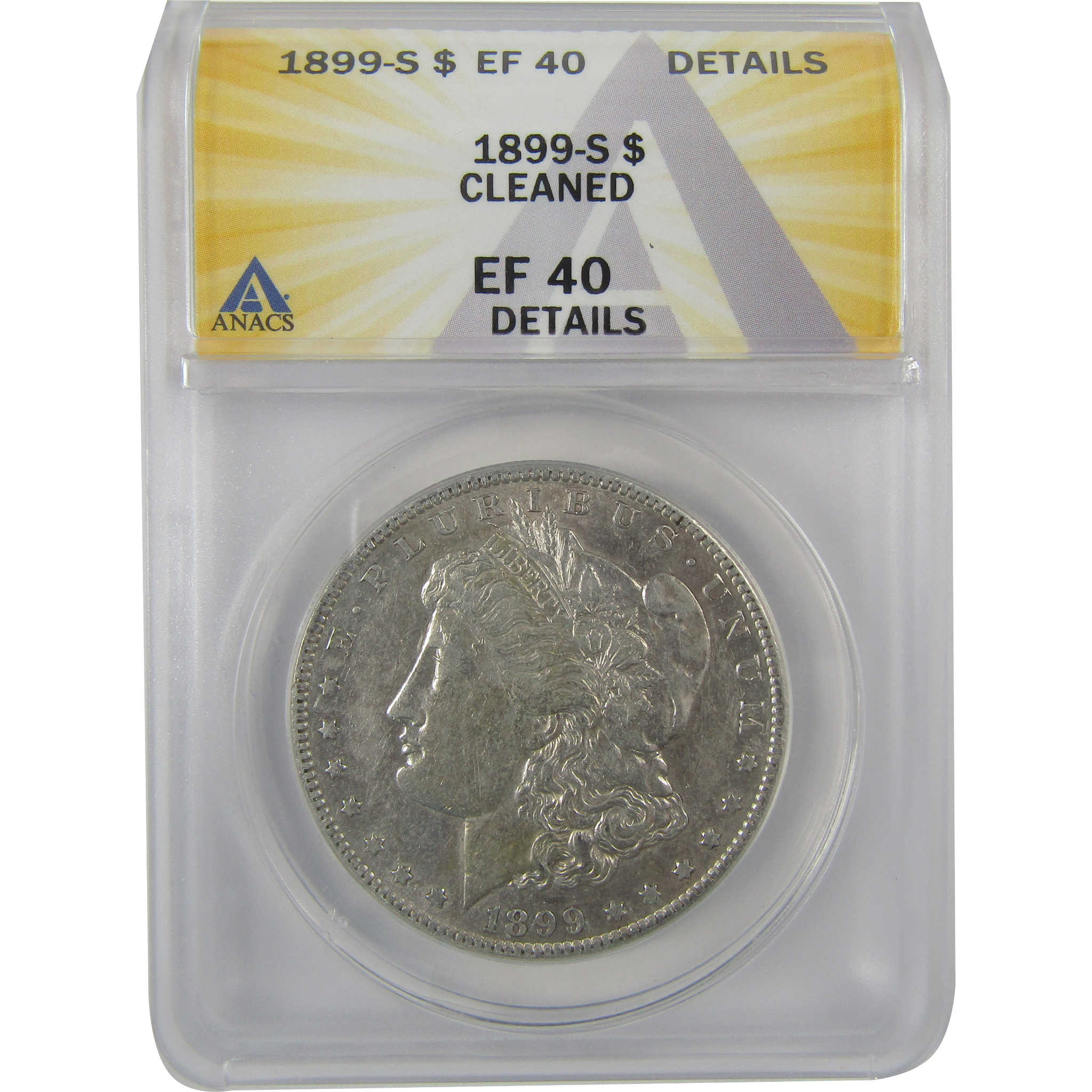 1899 S Morgan Dollar EF 40 Details ANACS Silver $1 Coin SKU:I19079 - Morgan coin - Morgan silver dollar - Morgan silver dollar for sale - Profile Coins & Collectibles