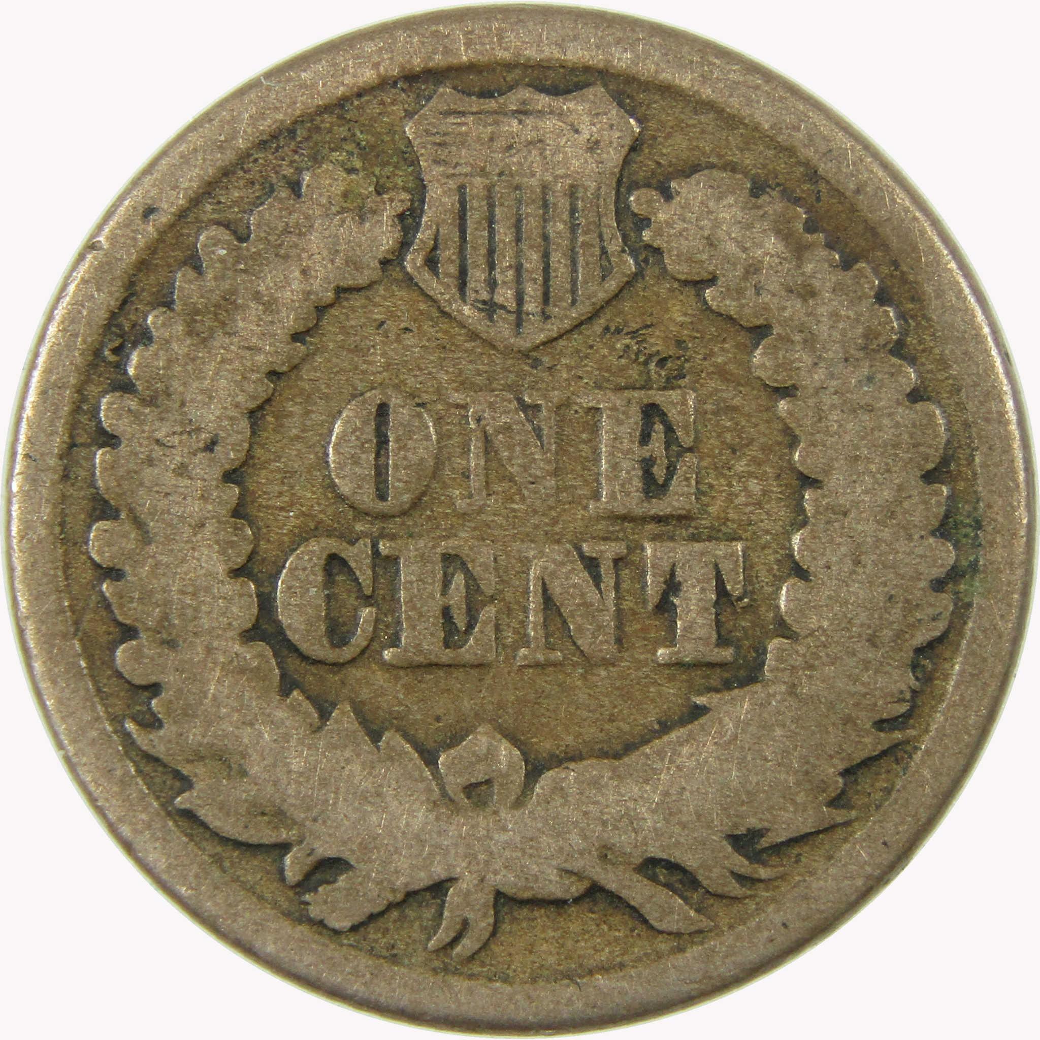 1863 Indian Head Cent AG About Good Penny 1c Coin SKU:CP1095