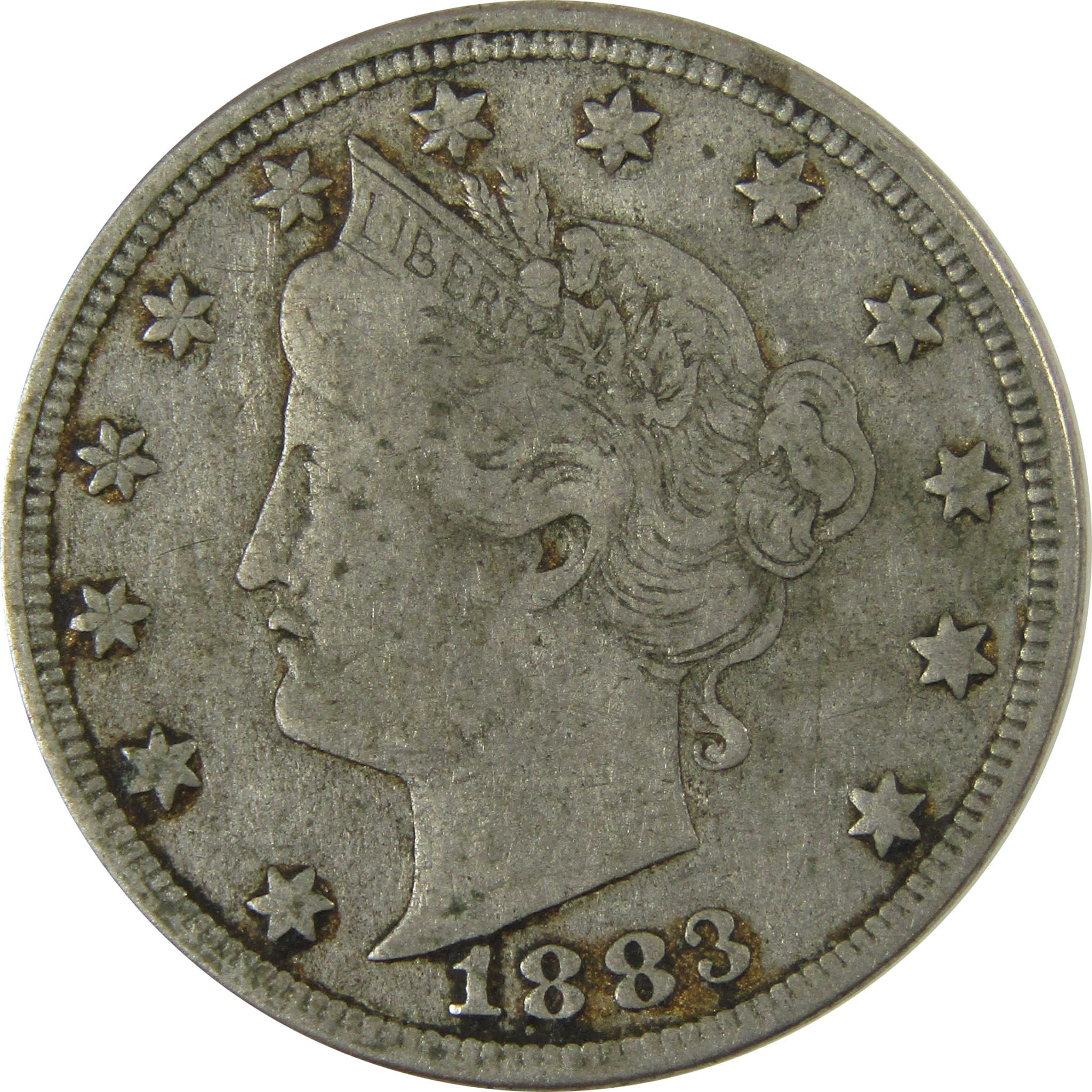 1883 No Cents Liberty Head V Nickel VF Very Fine 5c Coin SKU:I26512