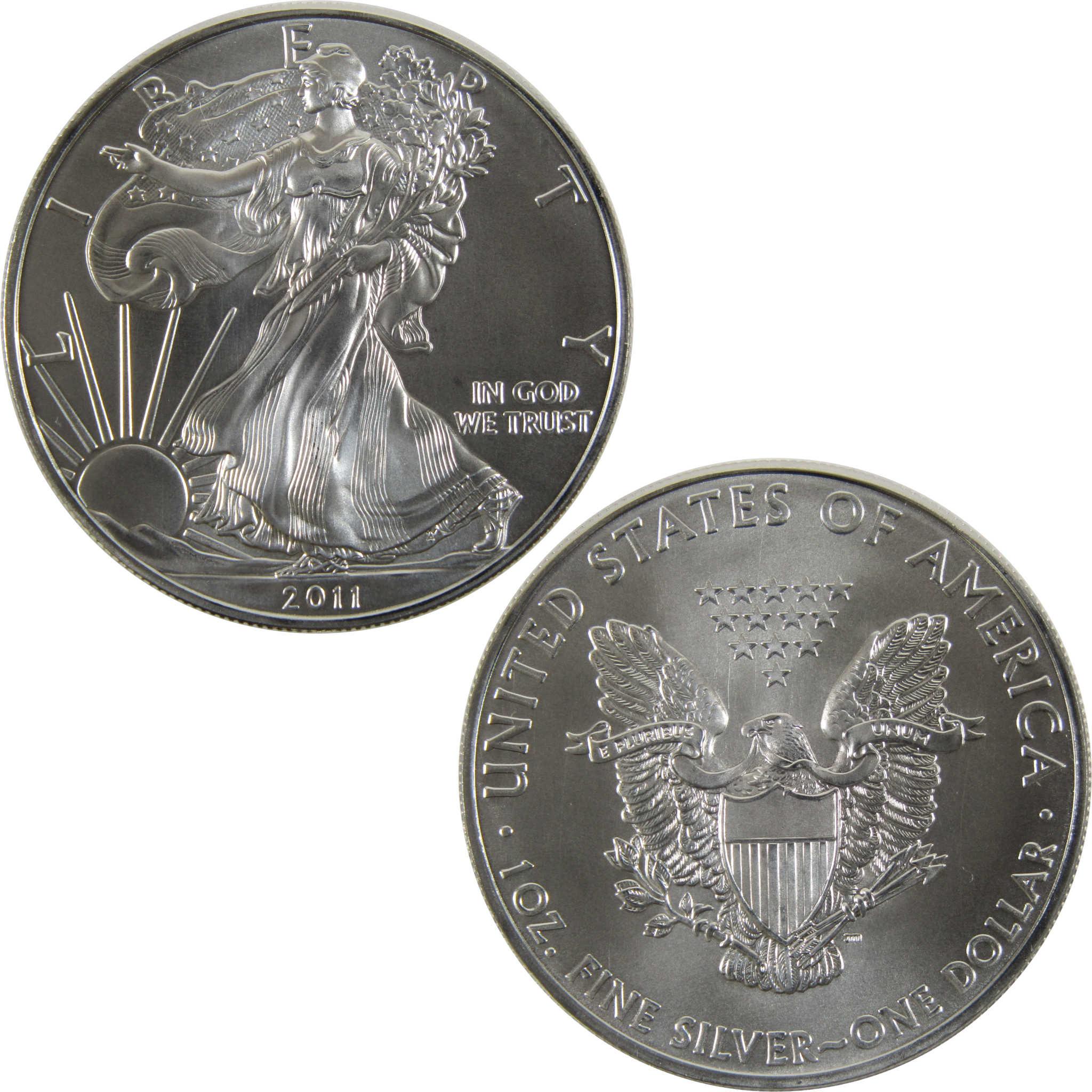 2011 American Eagle BU Uncirculated 1 oz .999 Silver Bullion $1 Coin