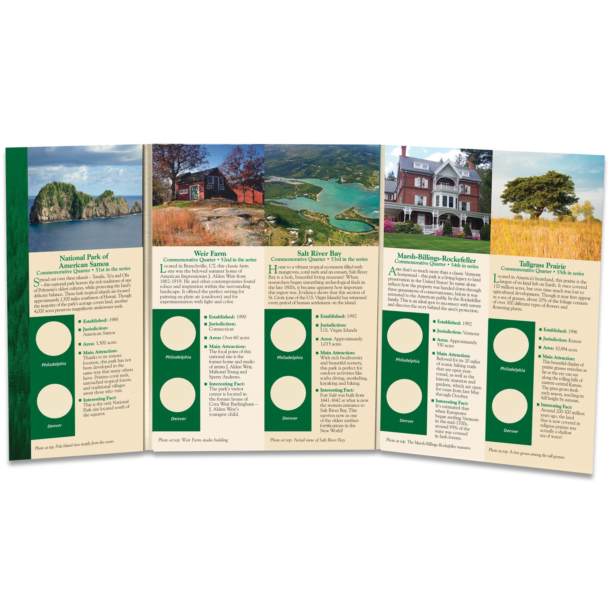 2020 America's National Park Quarter Series Colorful Folder Littleton