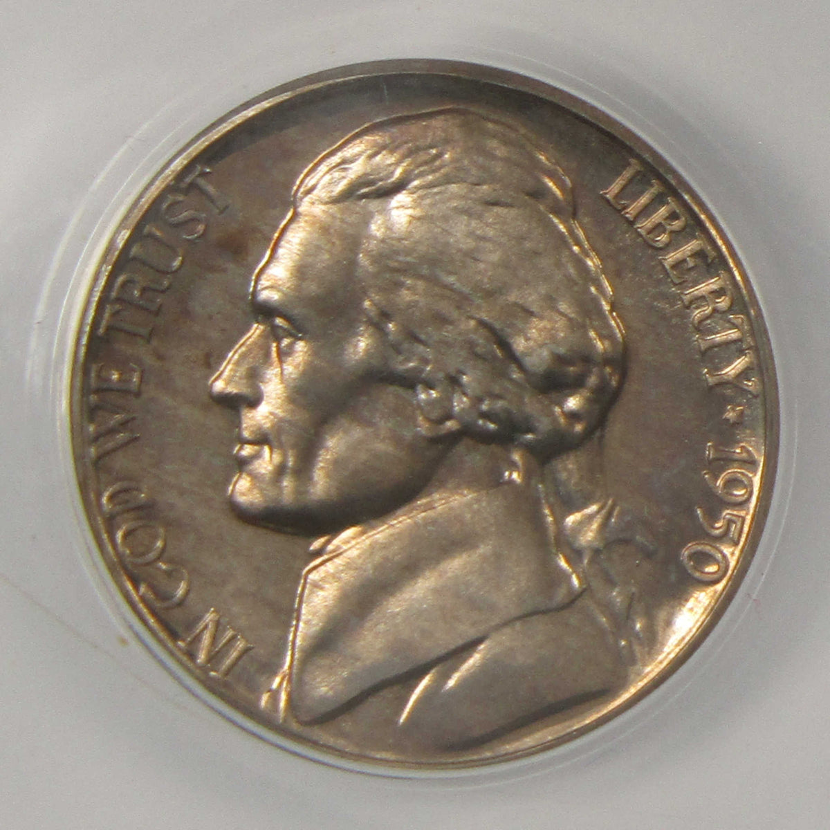 1950 Jefferson Nickel PF 64 ANACS Proof 5c Coin Collectible SKU:I28763