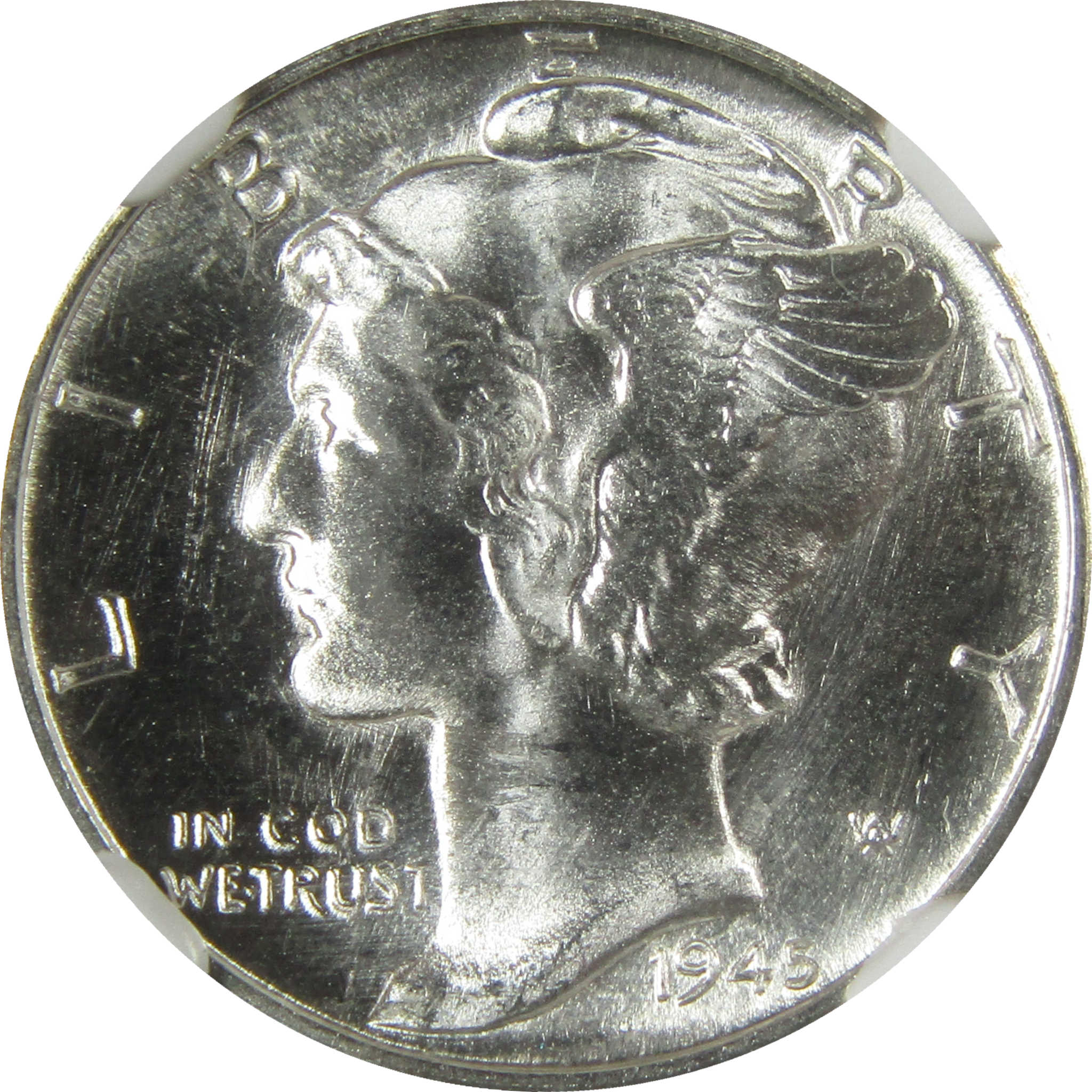 1945 D Mercury Silver Dime MS 67 NGC Uncirculated 10c Coin SKU:CP1544