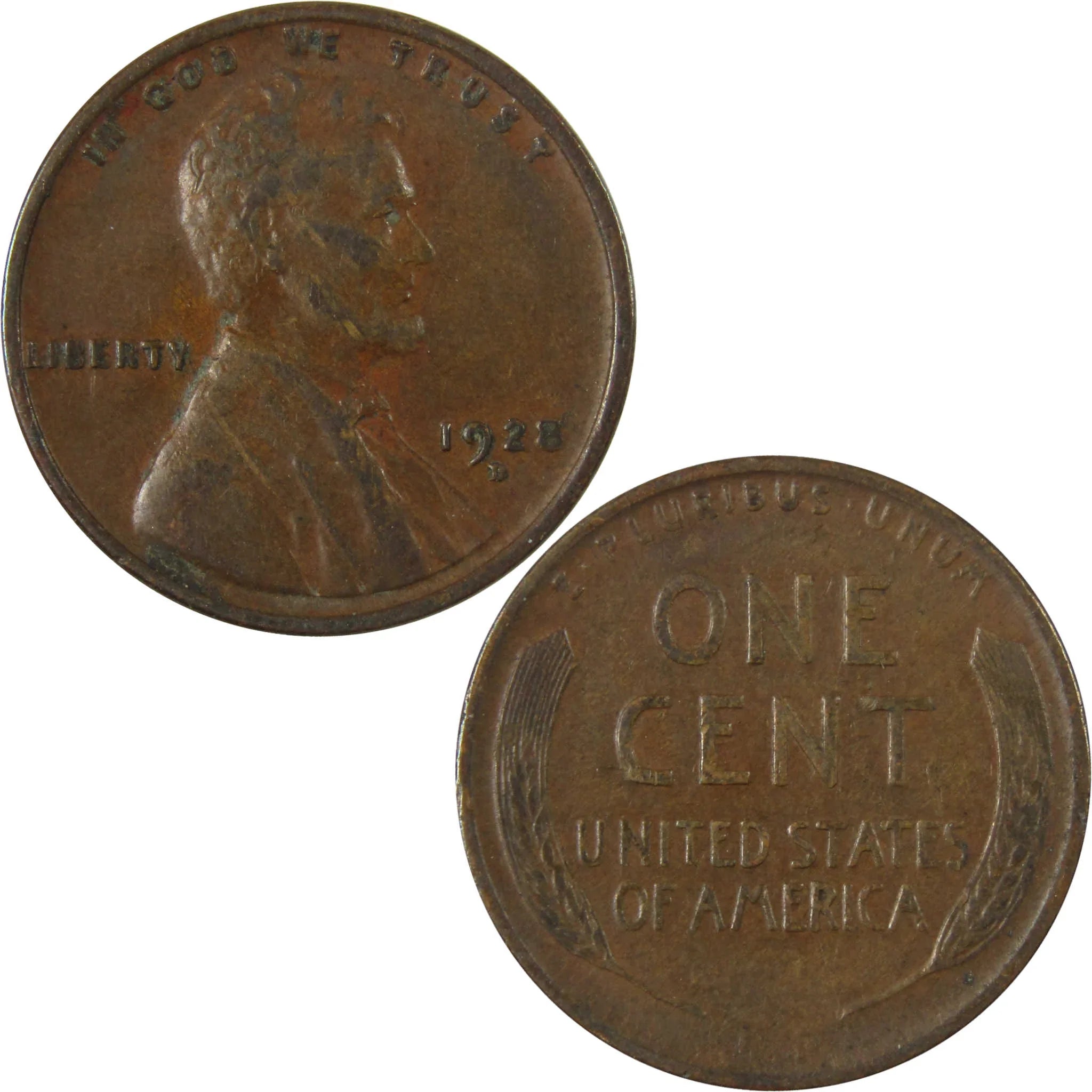 1928 D Lincoln Wheat Cent VF Very Fine Penny 1c Coin SKU:I27620