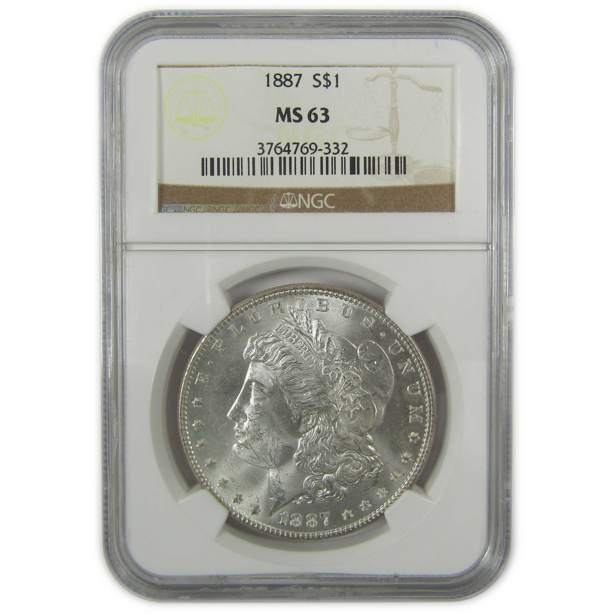 1887 Morgan Dollar MS 63 NGC Silver Uncirculated $1 Coin SKU:CPC0501 - Morgan coin - Morgan silver dollar - Morgan silver dollar for sale - Profile Coins & Collectibles