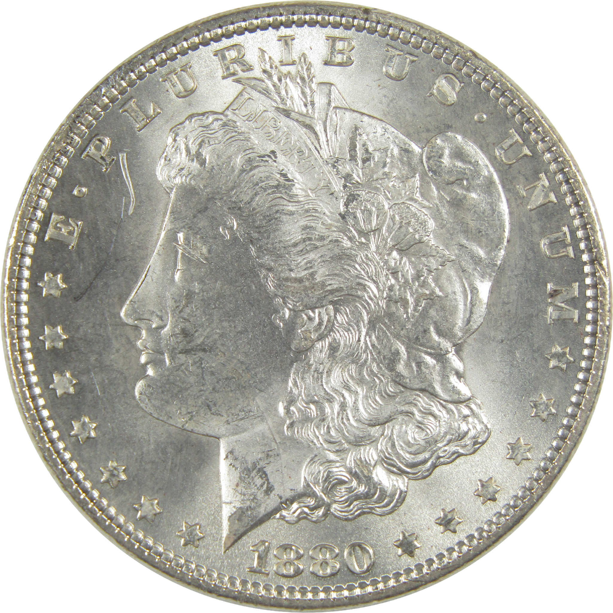 1880 Morgan Dollar BU Very Choice Uncirculated Silver $1 Coin - Morgan coin - Morgan silver dollar - Morgan silver dollar for sale - Profile Coins & Collectibles