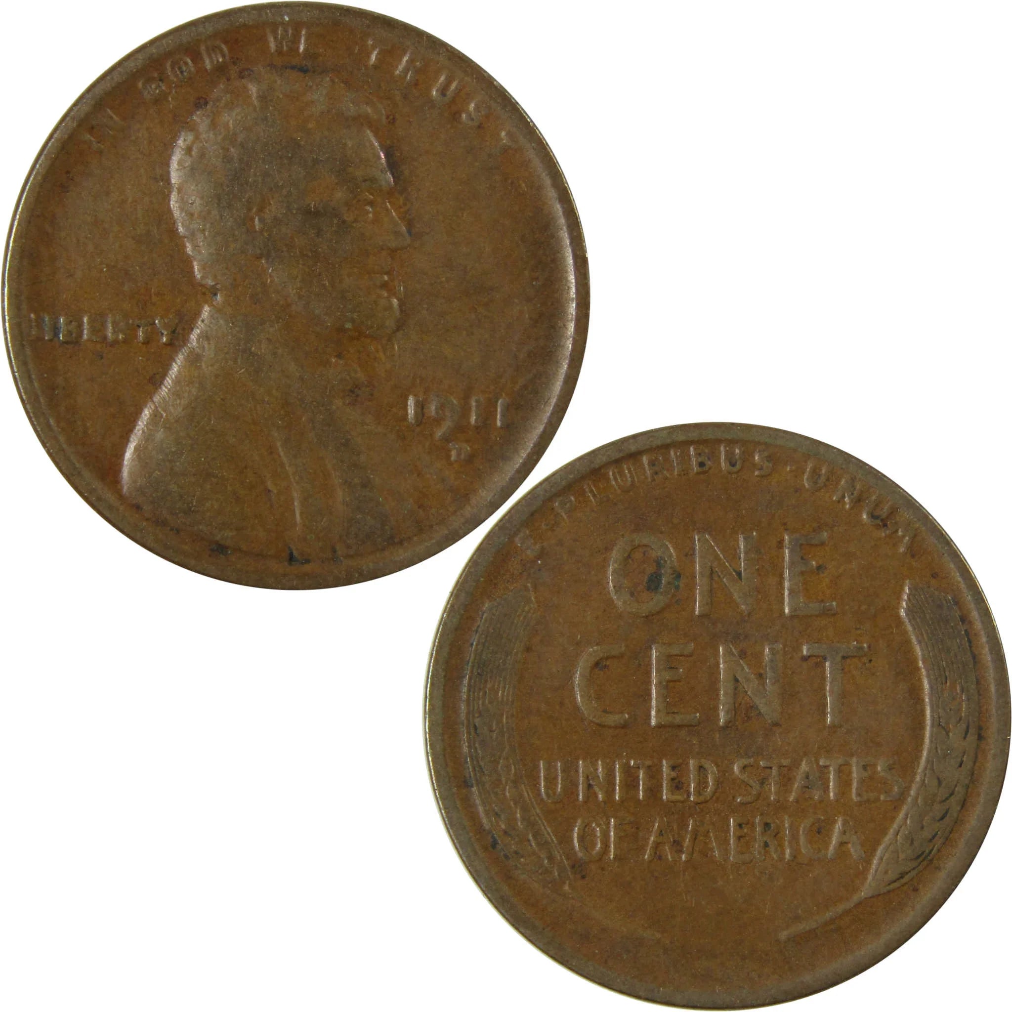 1911 D Lincoln Wheat Cent VF Very Fine Penny 1c Coin SKU:I26358