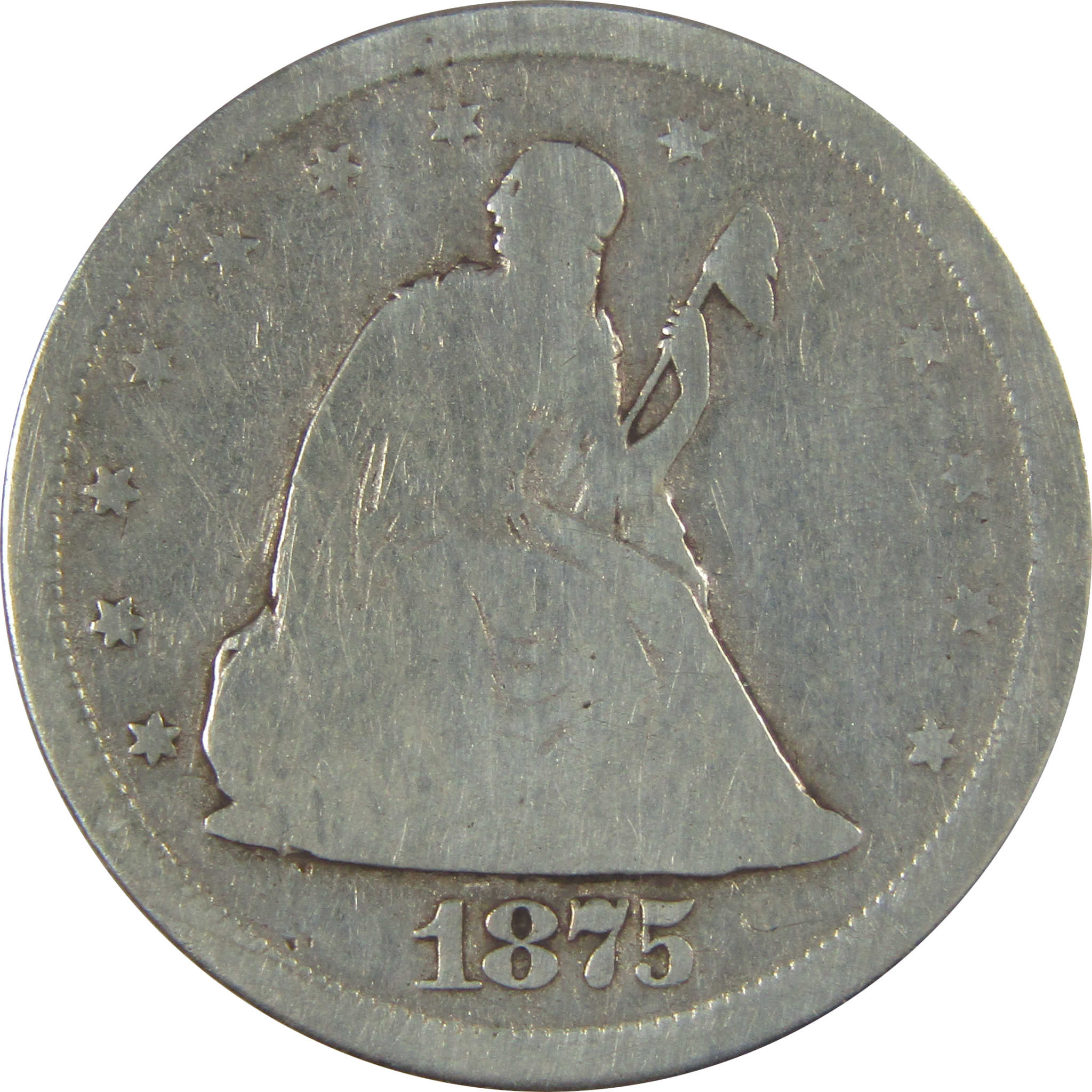 1875 S Seated Liberty Twenty Cent Piece G Good Details SKU:CPC0940