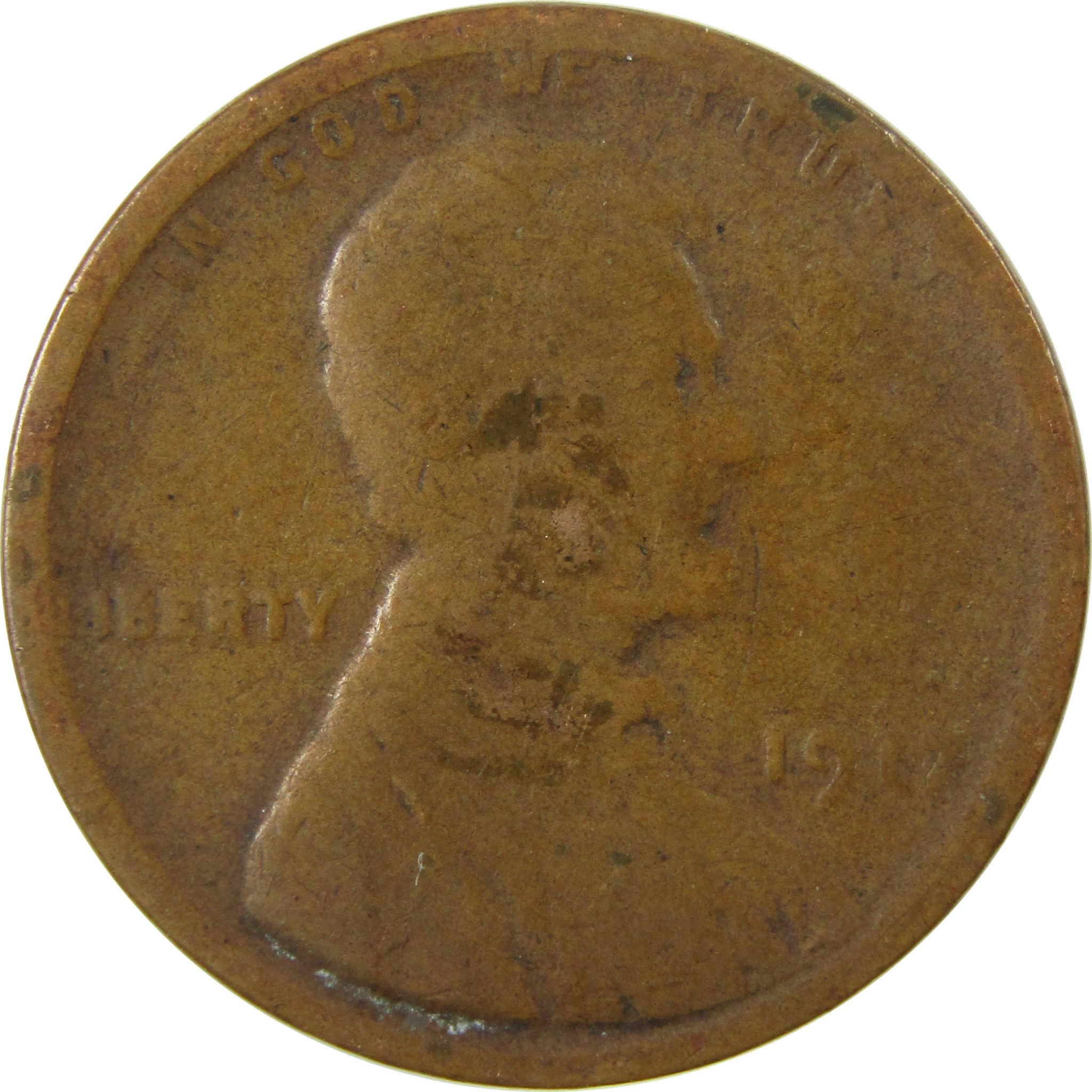 1917 Lincoln Wheat Cent G Good Penny 1c Coin SKU:I26833