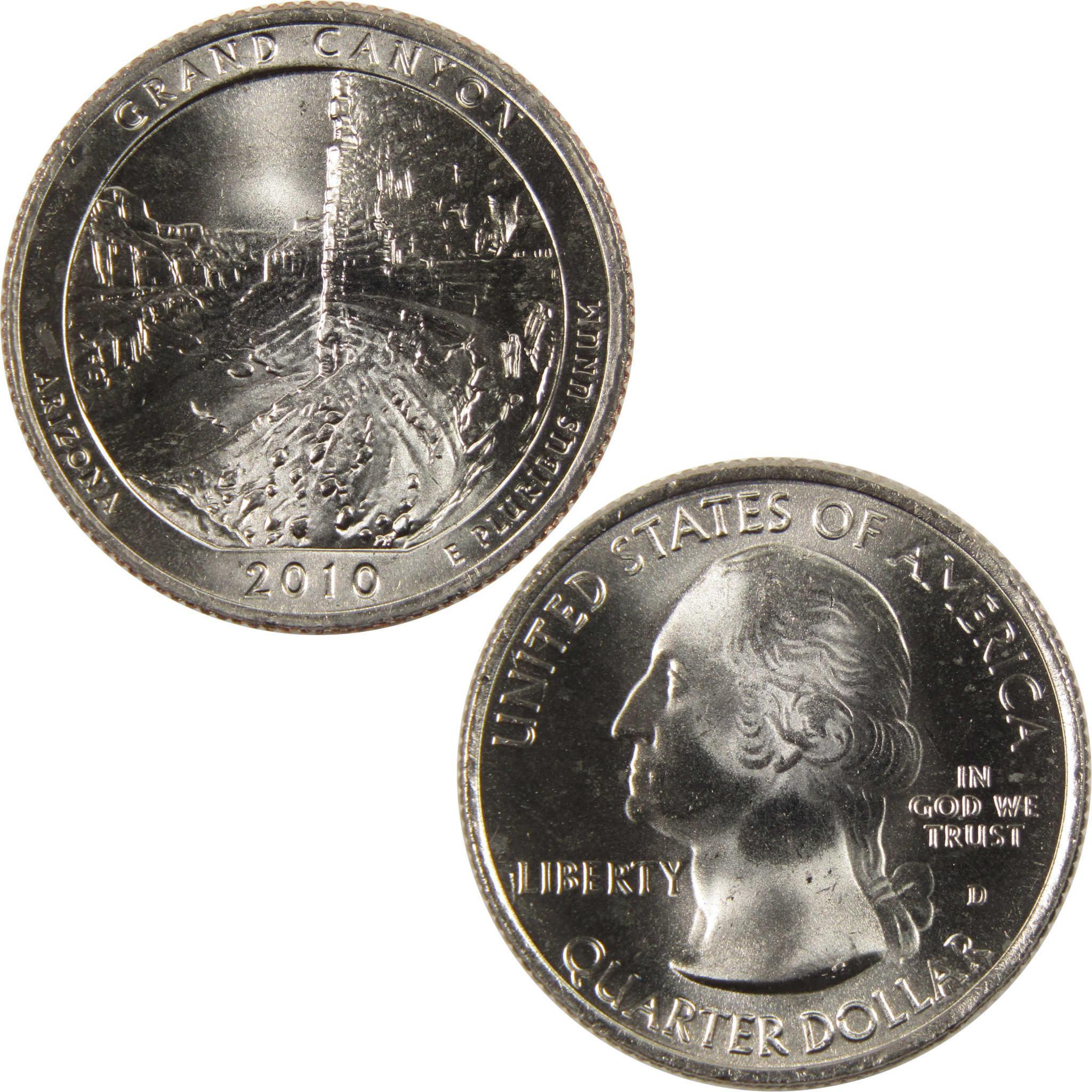 2010 D Grand Canyon National Park Quarter BU Uncirculated Clad 25c