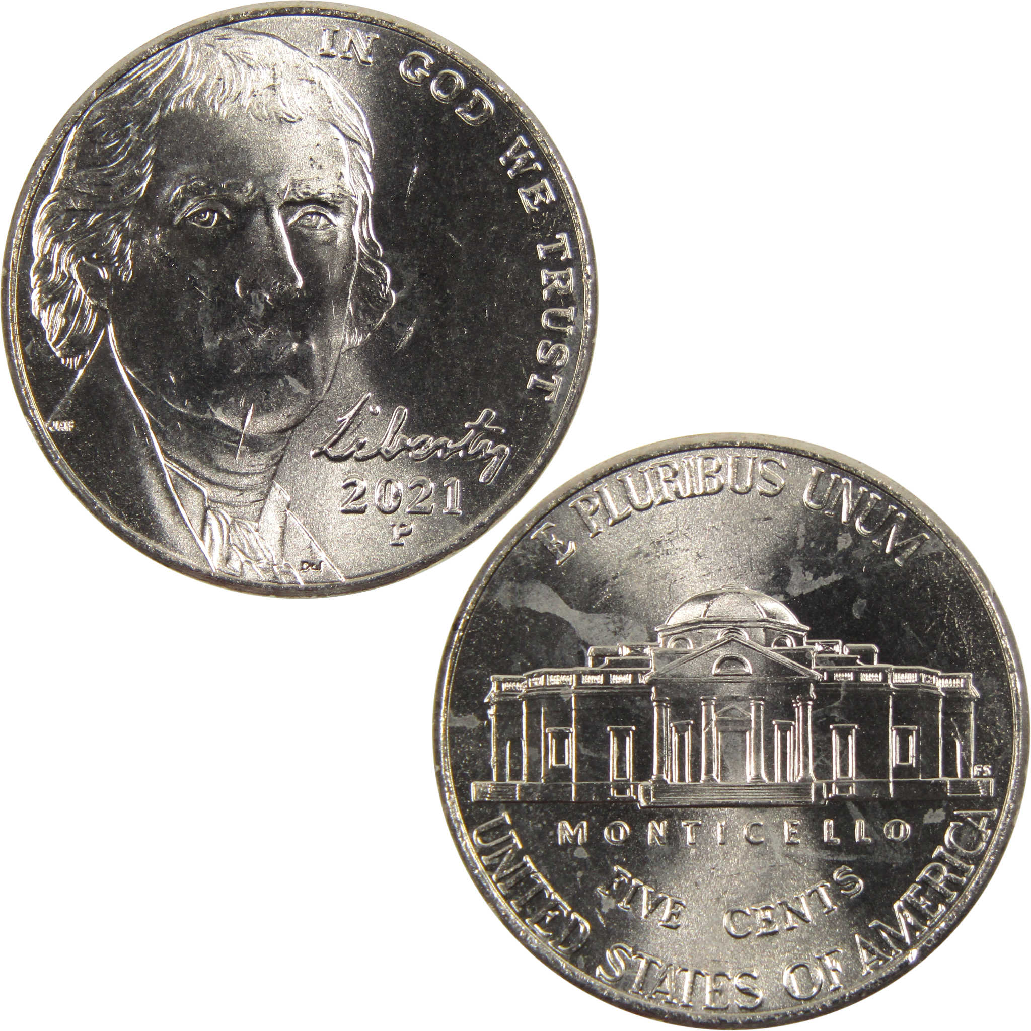 2021 P Jefferson Nickel BU Uncirculated 5c Coin