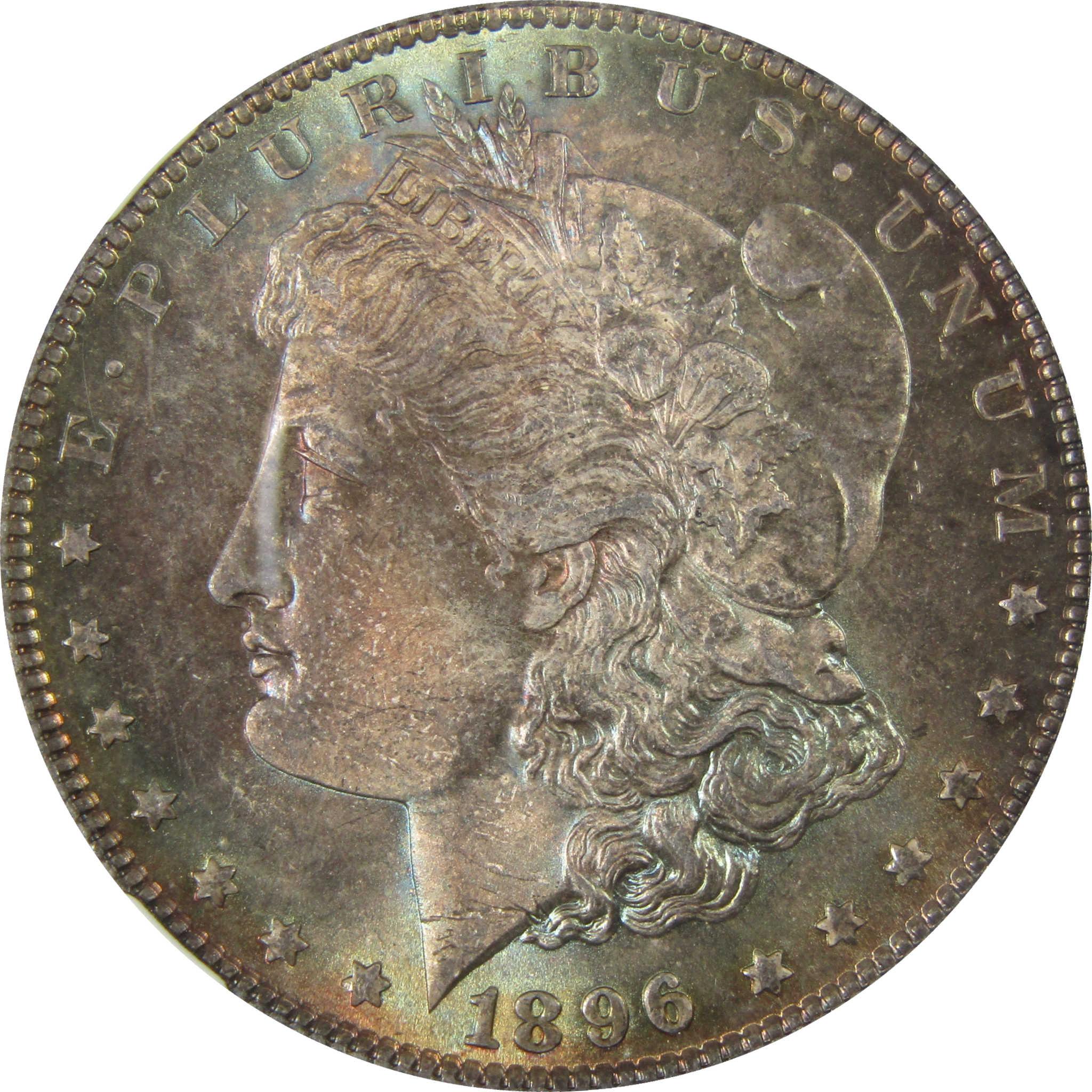 1896 Morgan Silver Dollar MS 64 NGC Uncirculated Toned SKU:I27894