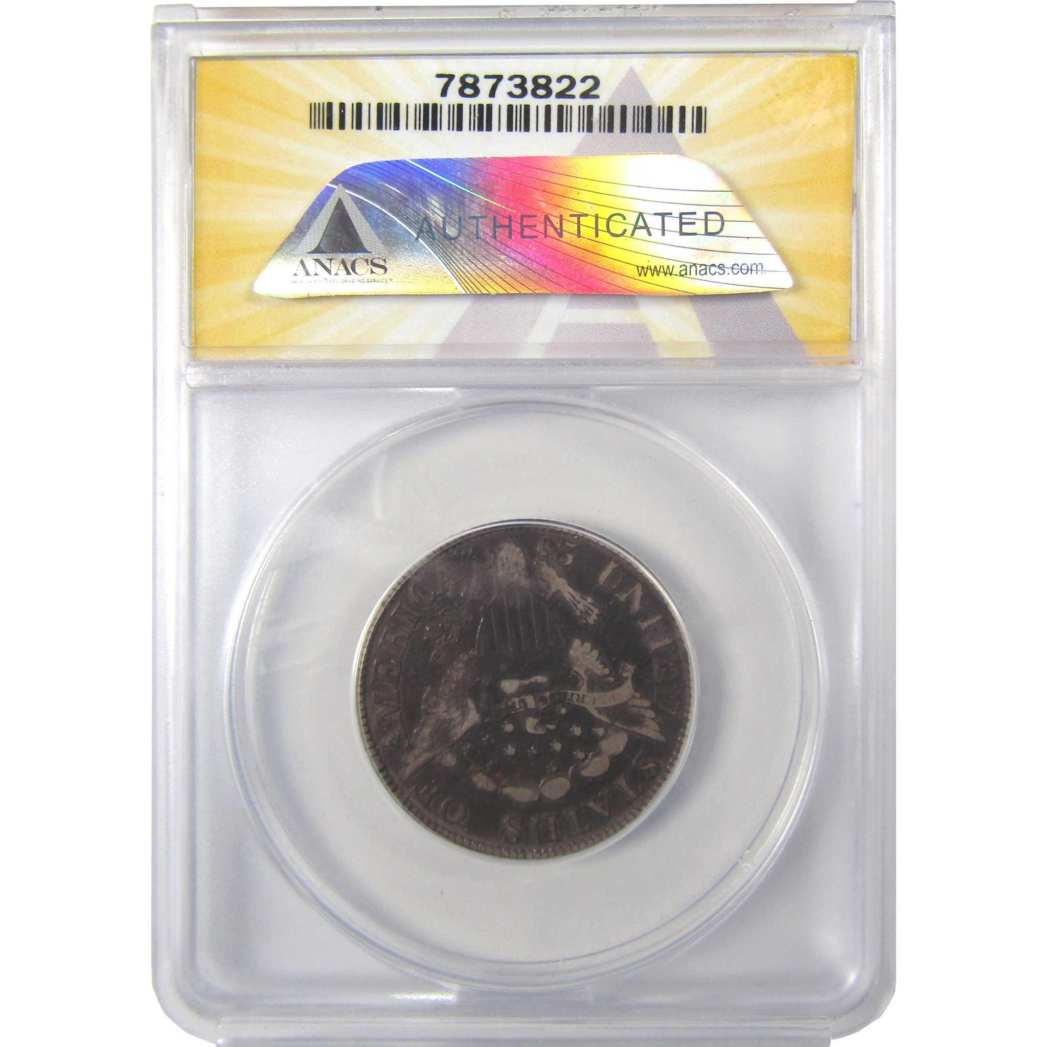 1805 Draped Bust Silver Quarter F 12 ANACS Obv Lamination SKU:I24408
