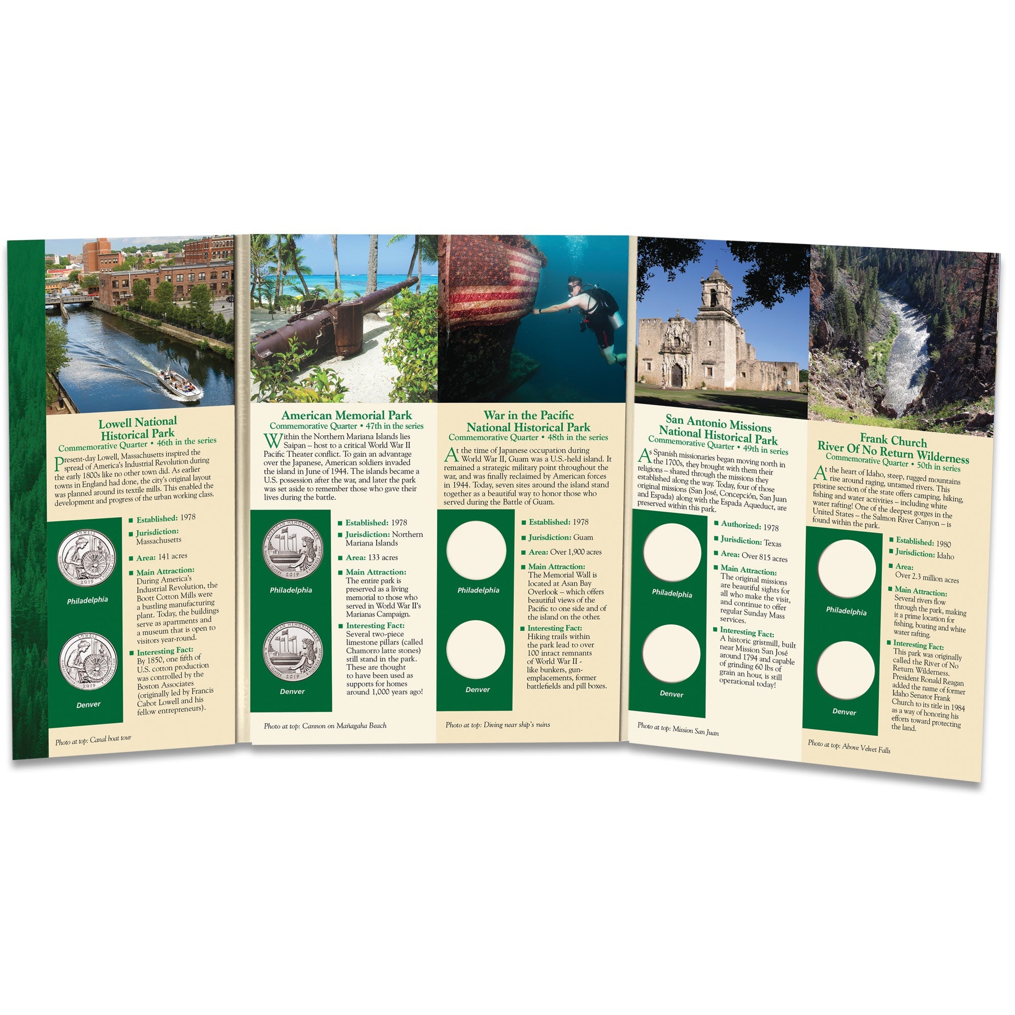 2019 America's National Park Quarter Series Colorful Folder Littleton