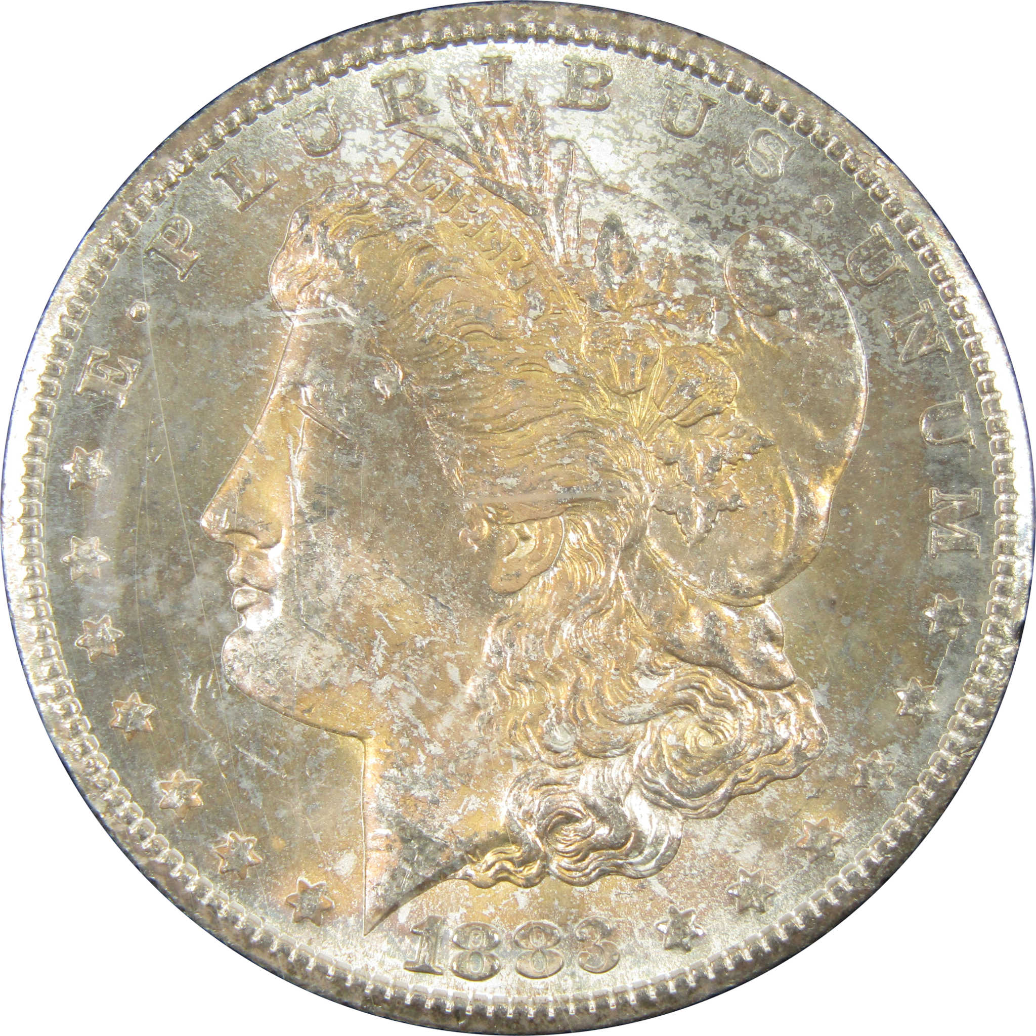 1883 CC GSA Morgan Dollar Choice Uncirculated Silver Toned SKU:I9300 - Morgan coin - Morgan silver dollar - Morgan silver dollar for sale - Profile Coins & Collectibles