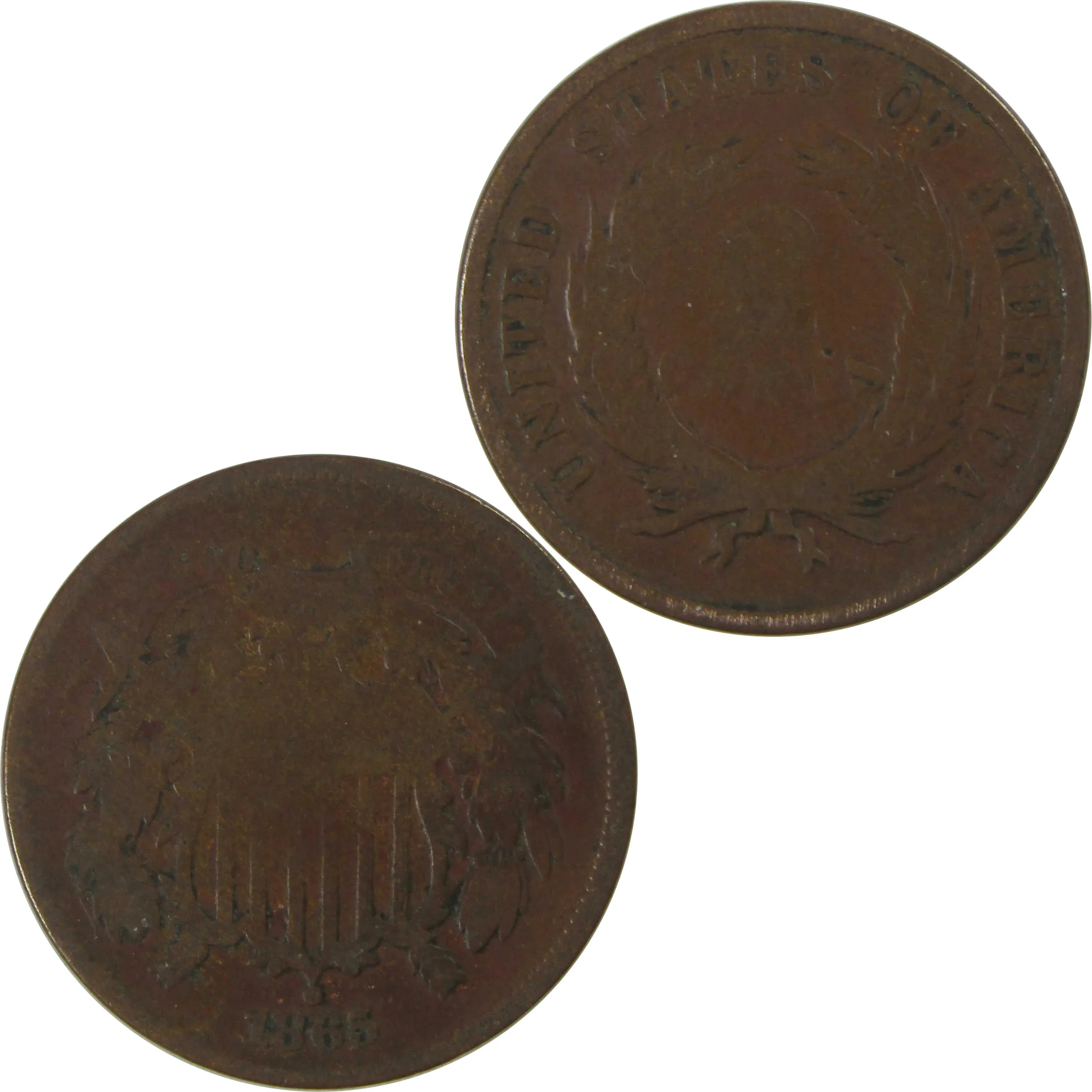 1865 Fancy 5 Two Cent Piece VG Very Good 2c Coin SKU:CPC0784