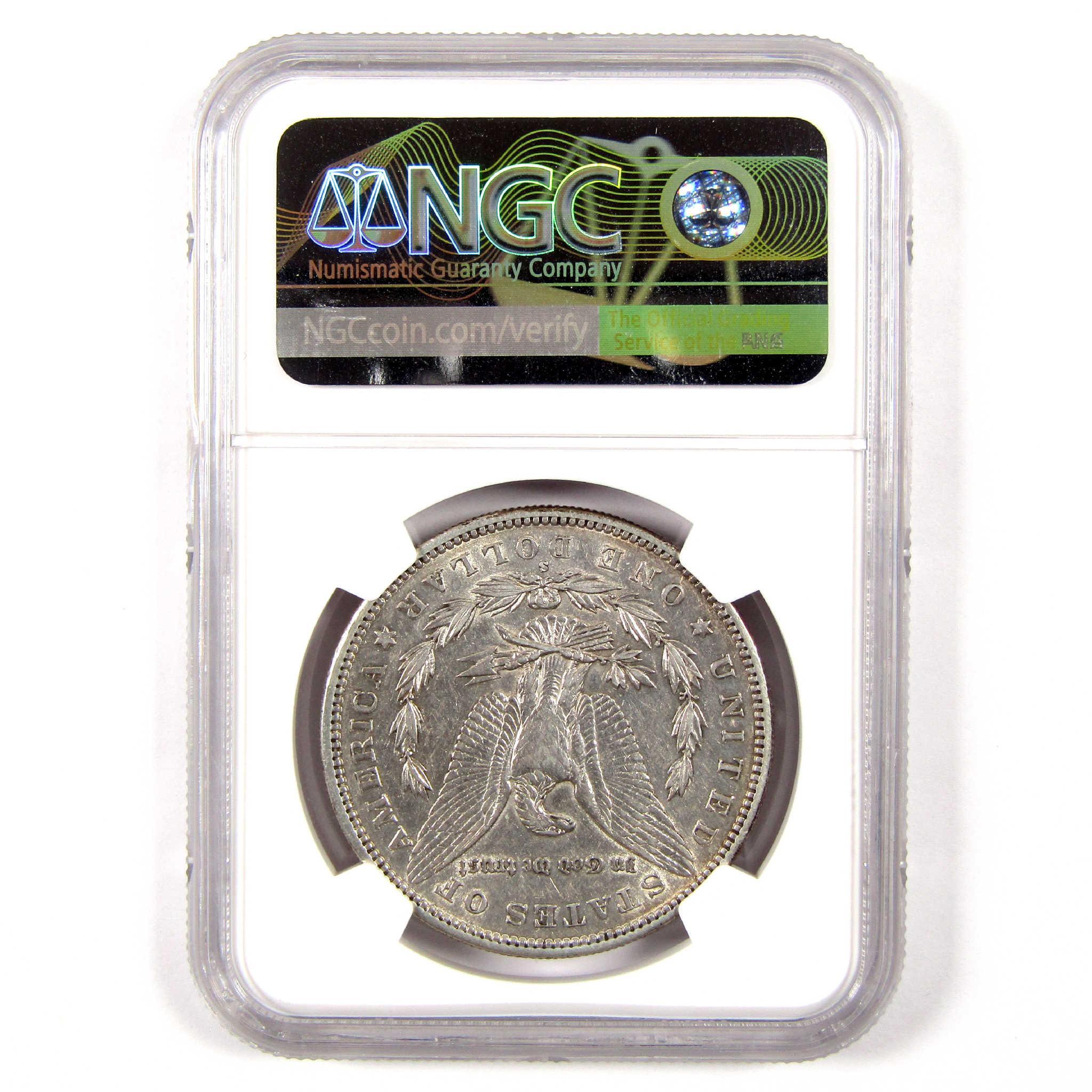 1884 S Morgan Dollar AU Details NGC Silver $1 Coin SKU:I11364 - Morgan coin - Morgan silver dollar - Morgan silver dollar for sale - Profile Coins & Collectibles