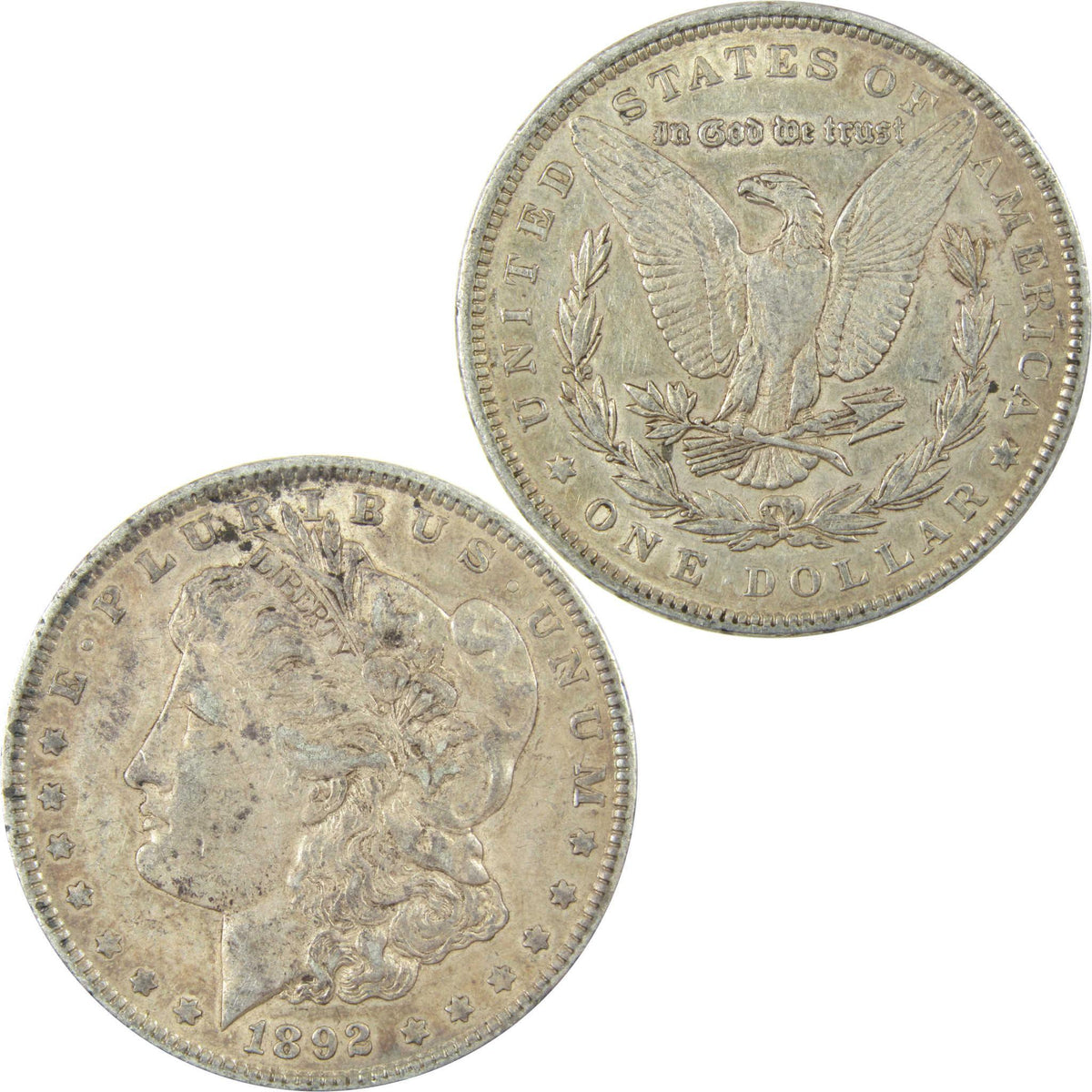 1892 Morgan Silver Dollar XF EF Extremely Fine $1 Coin SKU:I24736 - Morgan coin - Morgan silver dollar - Morgan silver dollar for sale - Profile Coins & Collectibles