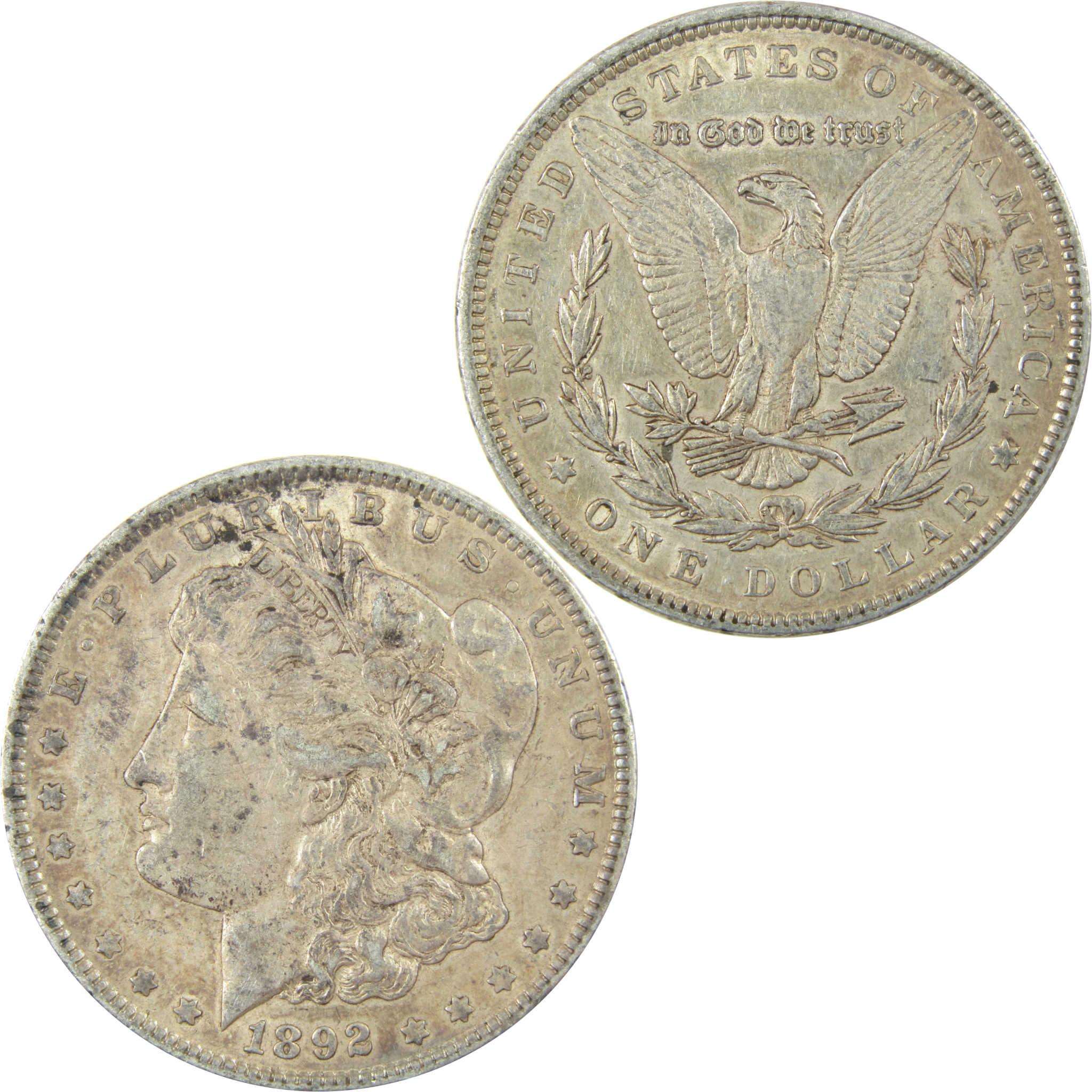 1892 Morgan Silver Dollar XF EF Extremely Fine $1 Coin SKU:I24736 - Morgan coin - Morgan silver dollar - Morgan silver dollar for sale - Profile Coins & Collectibles
