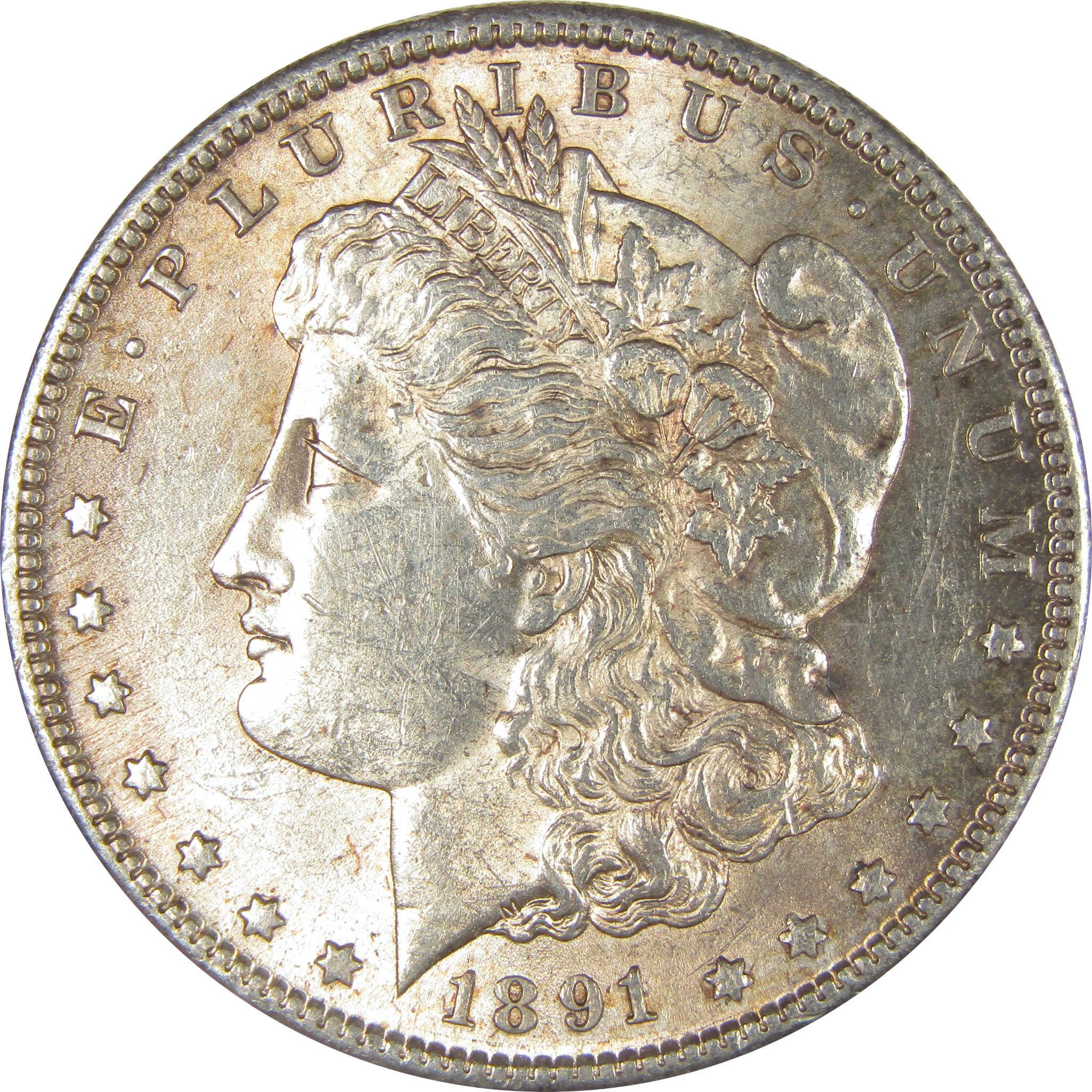 1891 S Morgan Dollar AU About Uncirculated Silver $1 Coin SKU:I22525 - Morgan coin - Morgan silver dollar - Morgan silver dollar for sale - Profile Coins & Collectibles