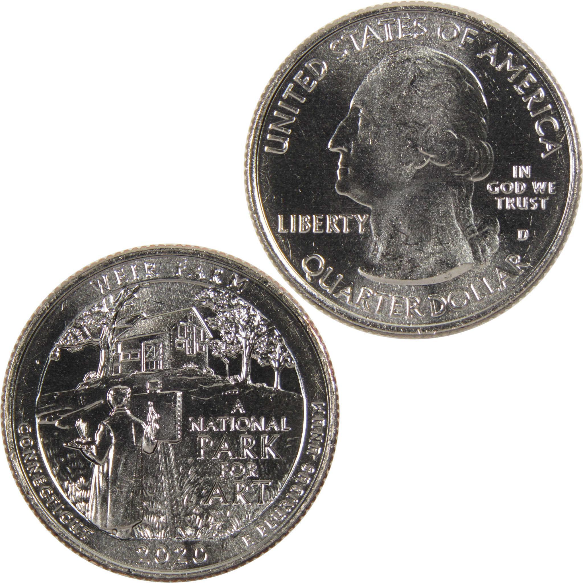 2020 D Weir Farm NHS National Park Quarter BU Uncirculated Clad Coin
