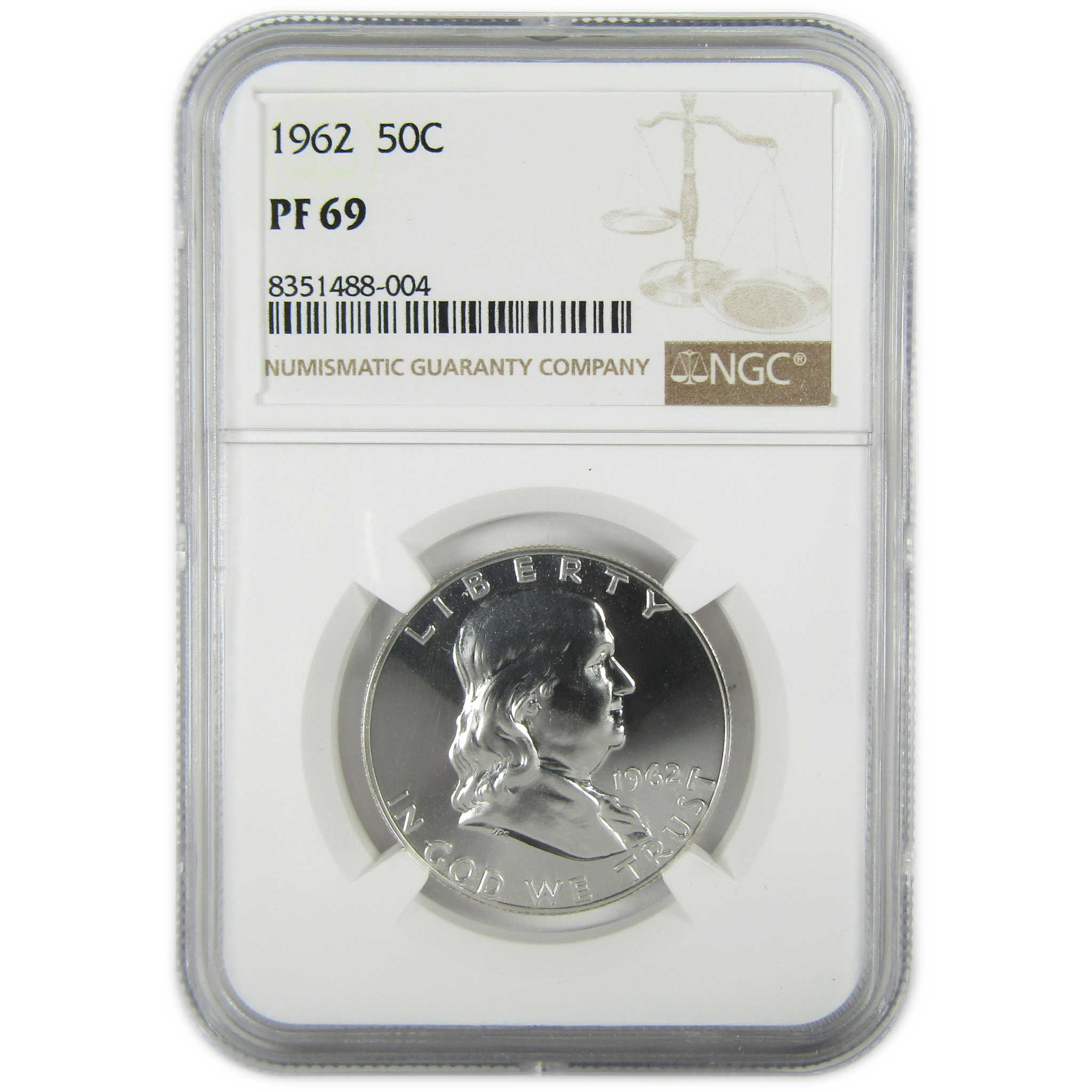 1962 Franklin Silver Half Dollar PF 69 NGC Proof 50c Coin SKU:I27417