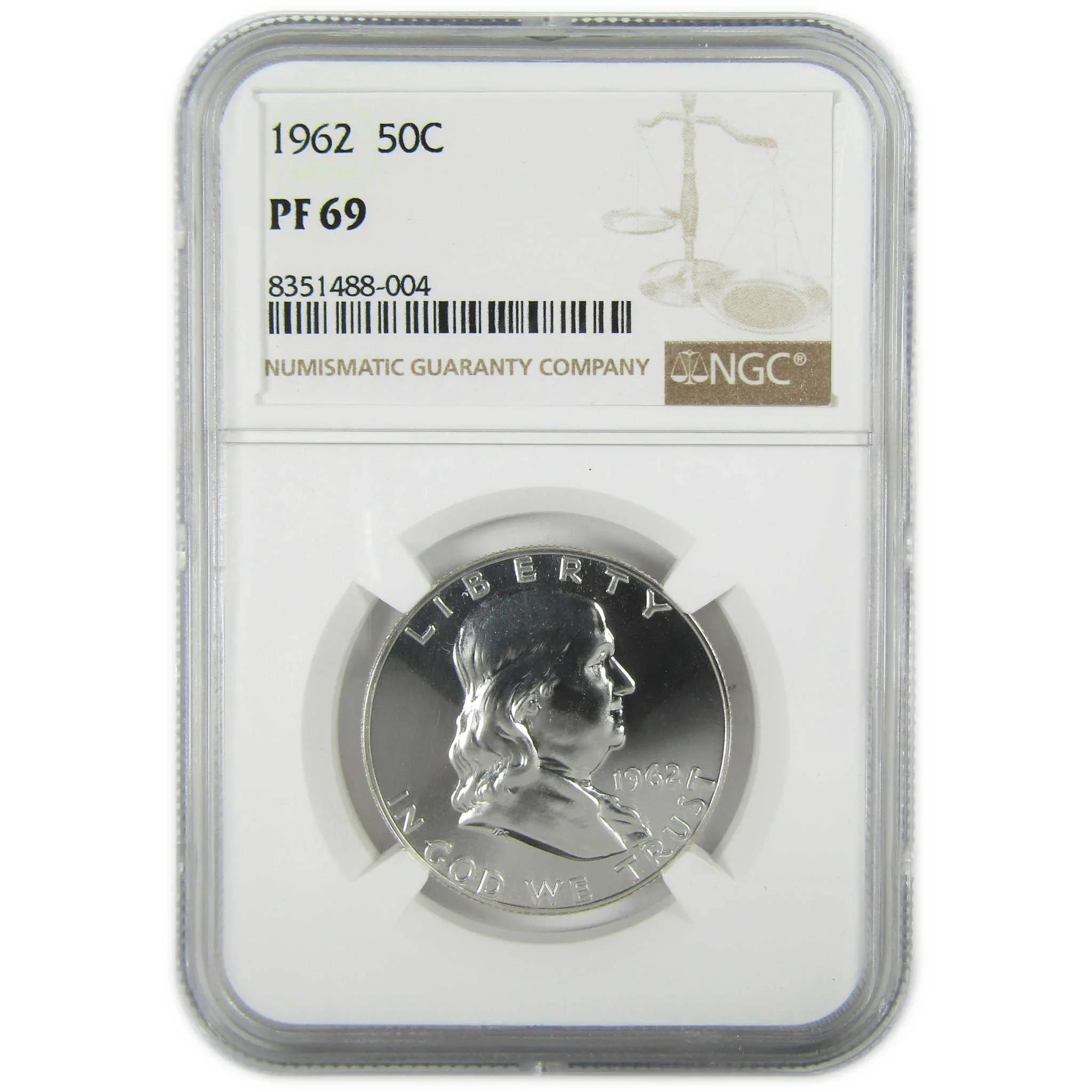 1962 Franklin Silver Half Dollar PF 69 NGC Proof 50c Coin SKU:I27417