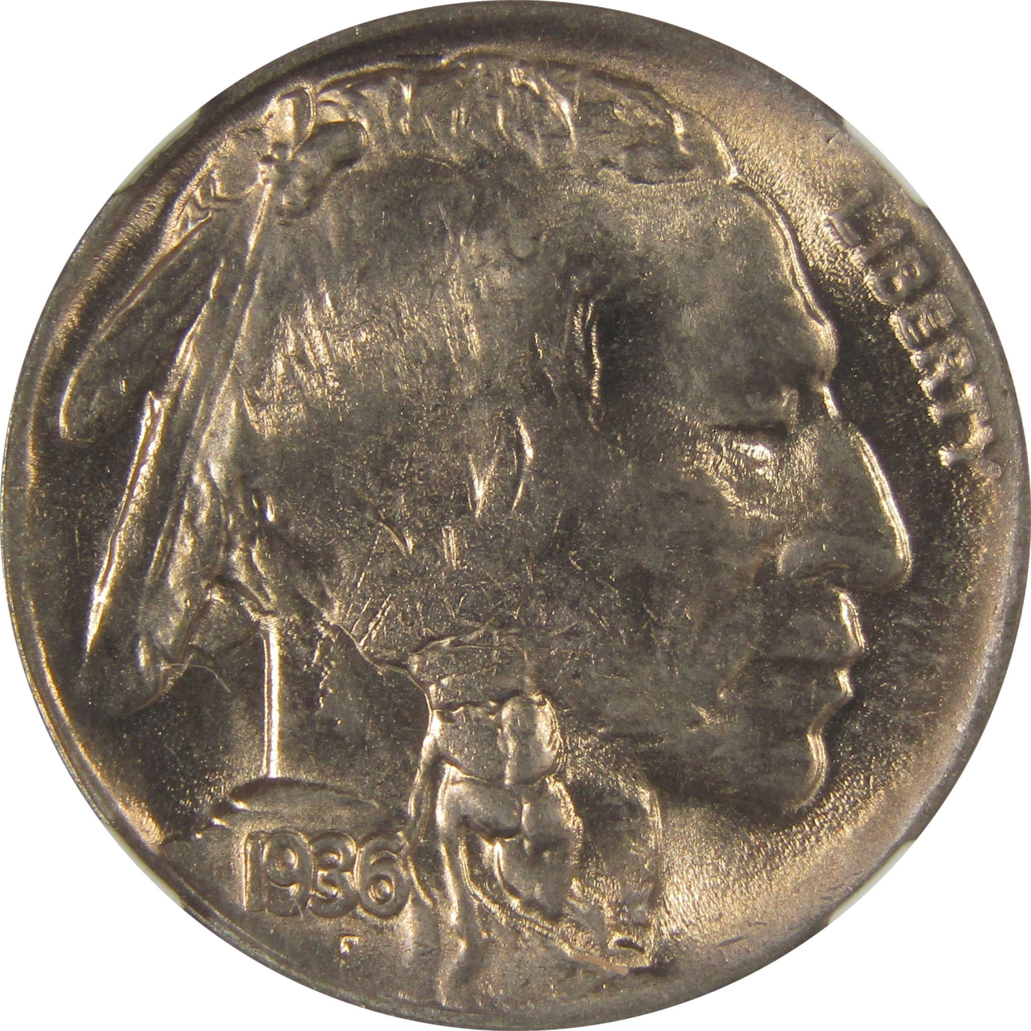 1936 D Indian Head Buffalo Nickel MS 66 NGC Bag Fragment SKU:I22663