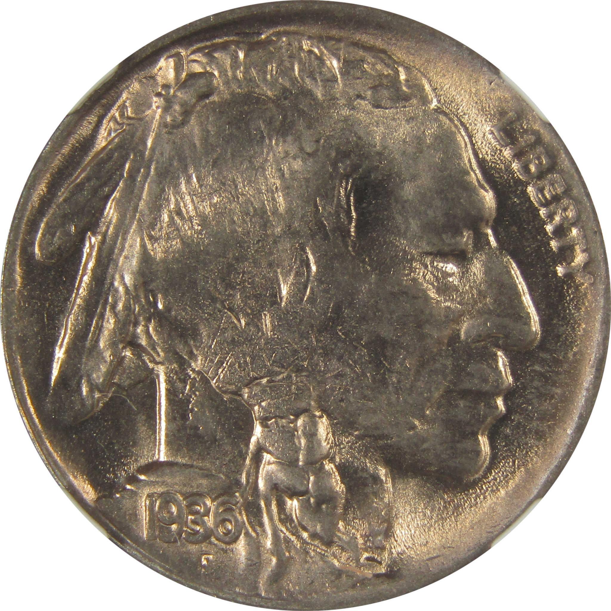 1936 D Indian Head Buffalo Nickel MS 66 NGC Bag Fragment SKU:I22663