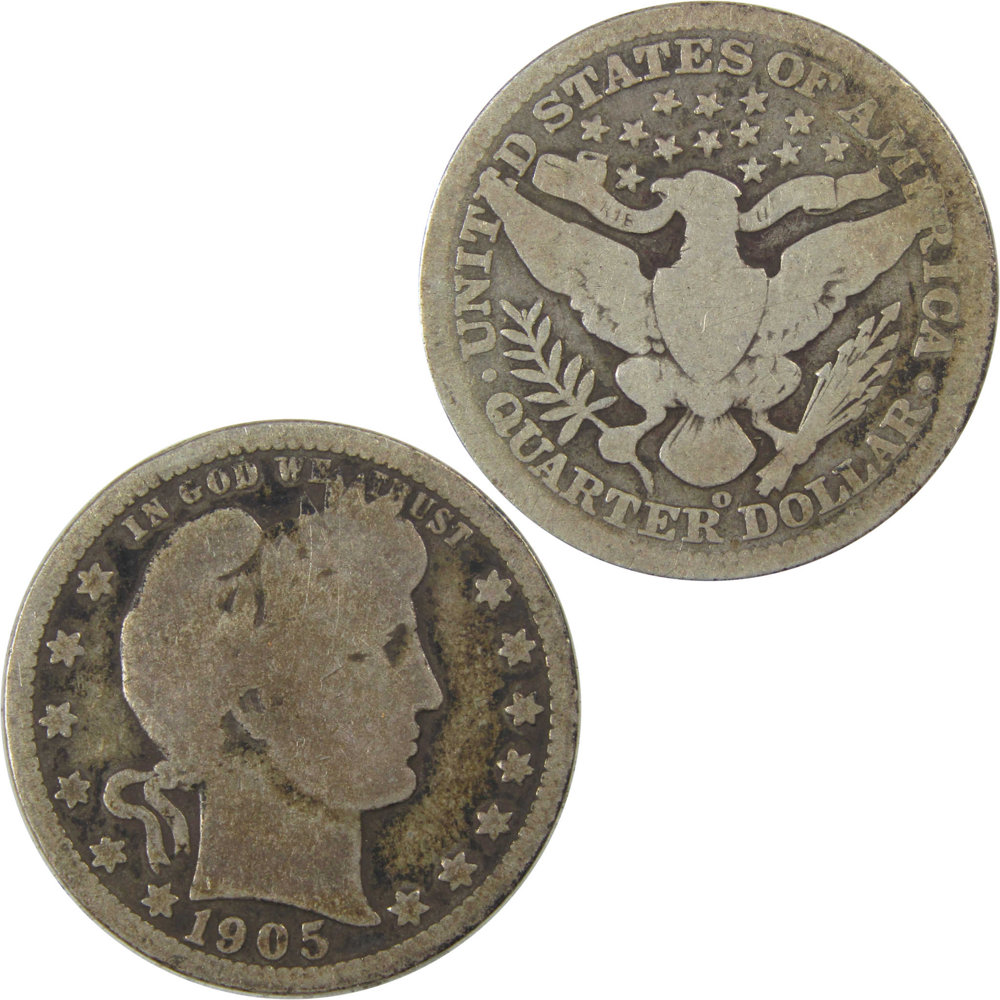 1905 O Barber Quarter G Good Silver 25c Coin SKU:I21819