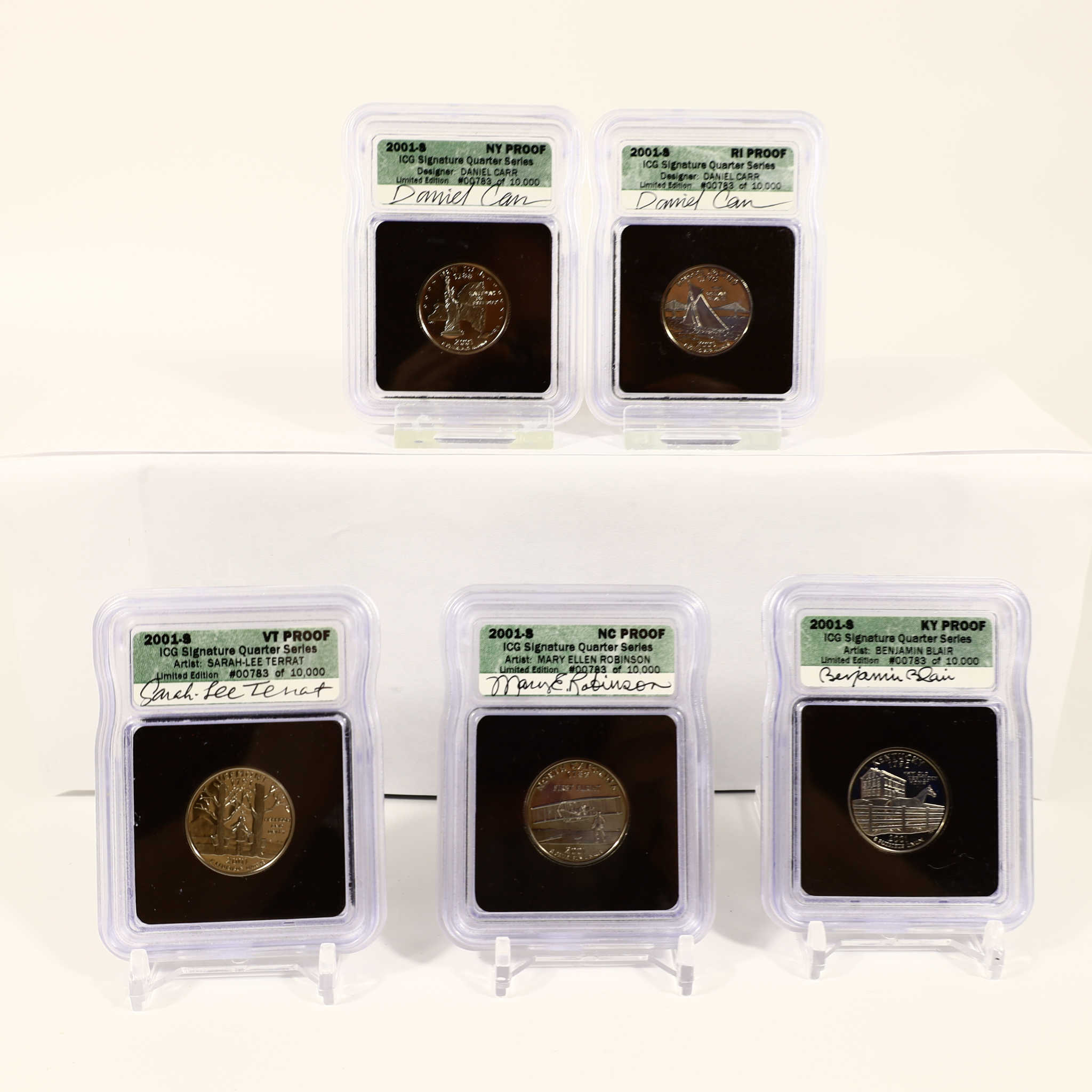 2001 State Quarter 5 Coin Set ICG Proof Coins SKU:CPC6630