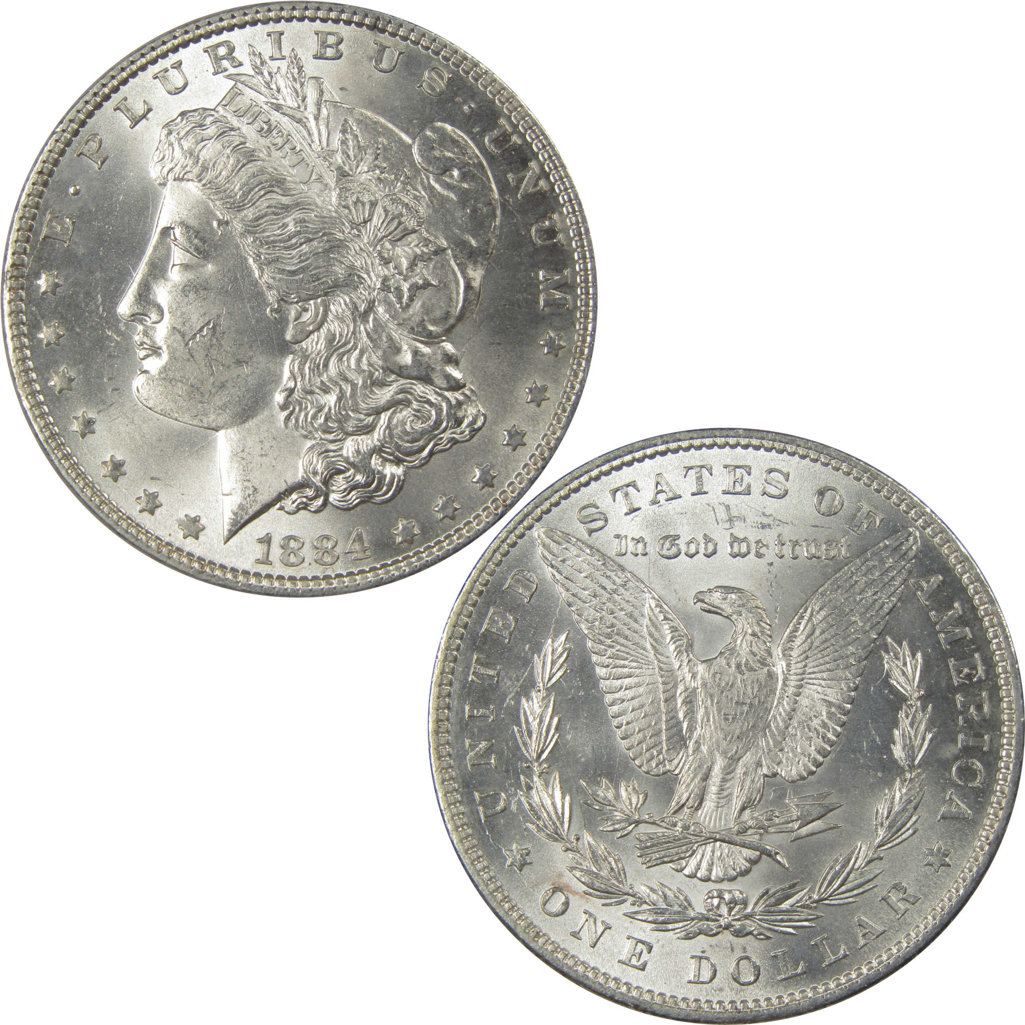 1884 Morgan Dollar Uncirculated Silver $1 Coin SKU:I21530 - Morgan coin - Morgan silver dollar - Morgan silver dollar for sale - Profile Coins & Collectibles