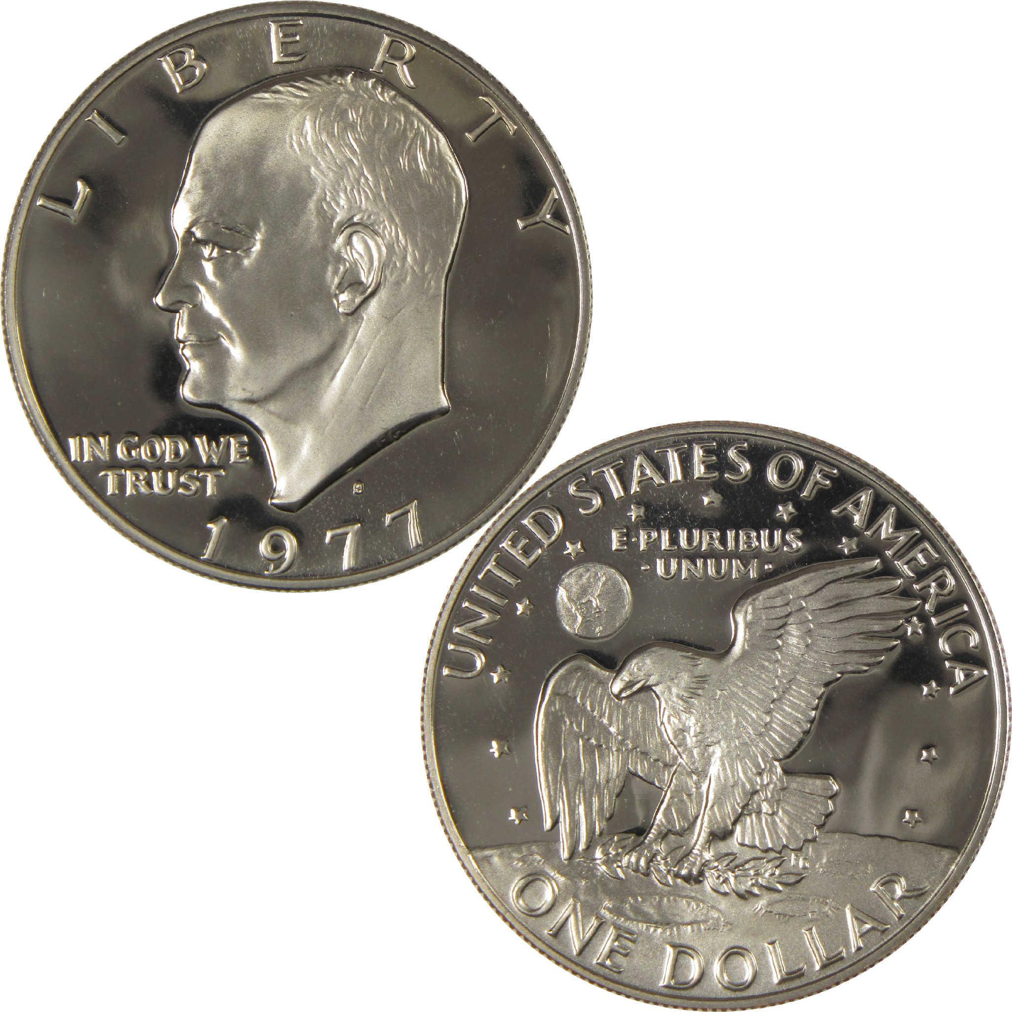 1977 S Eisenhower Dollar Clad Proof IKE $1 Coin Collectible