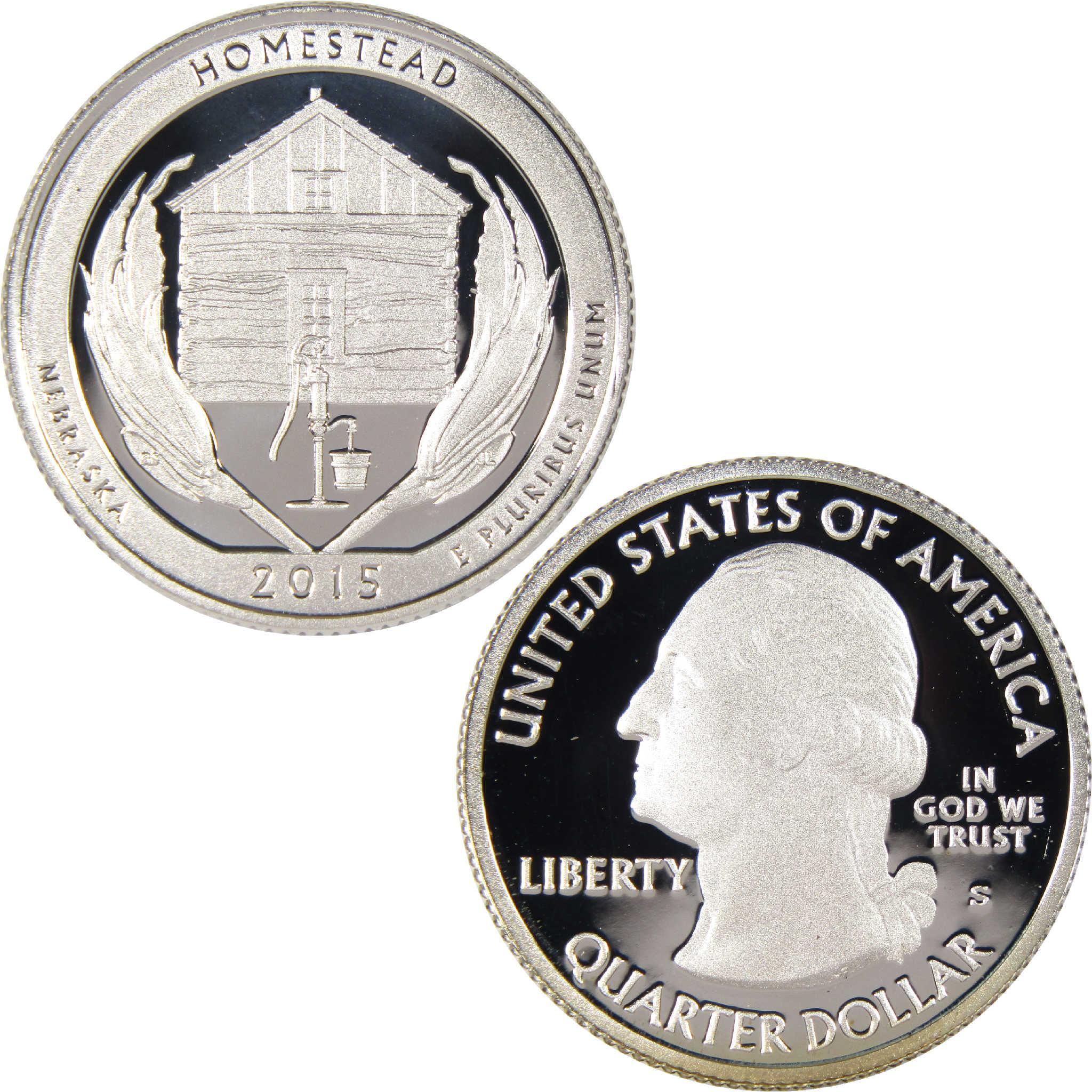 2015 S Homestead National Monument of America Quarter Silver Proof 25c