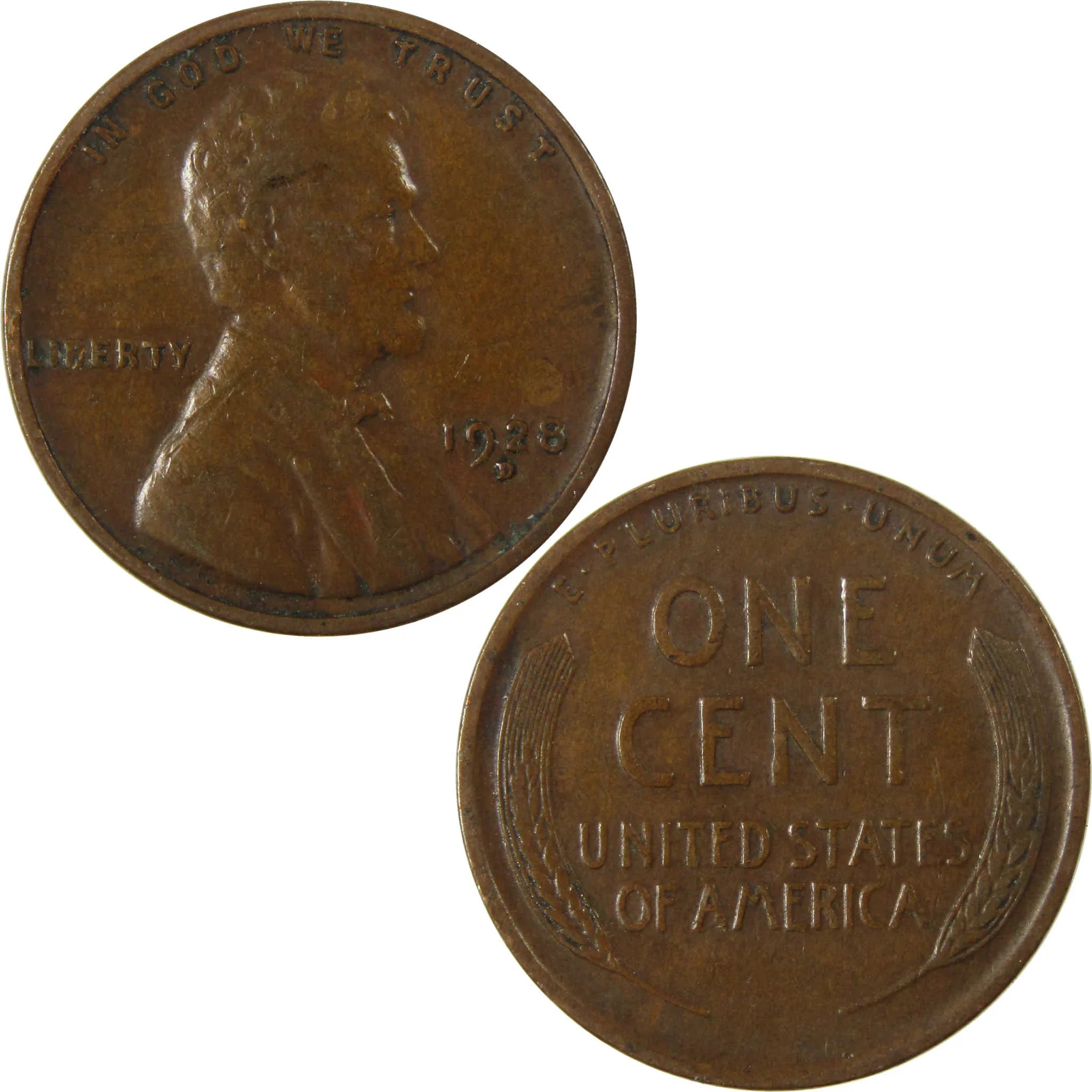 1928 D Lincoln Wheat Cent VF Very Fine Penny 1c Coin SKU:I27603