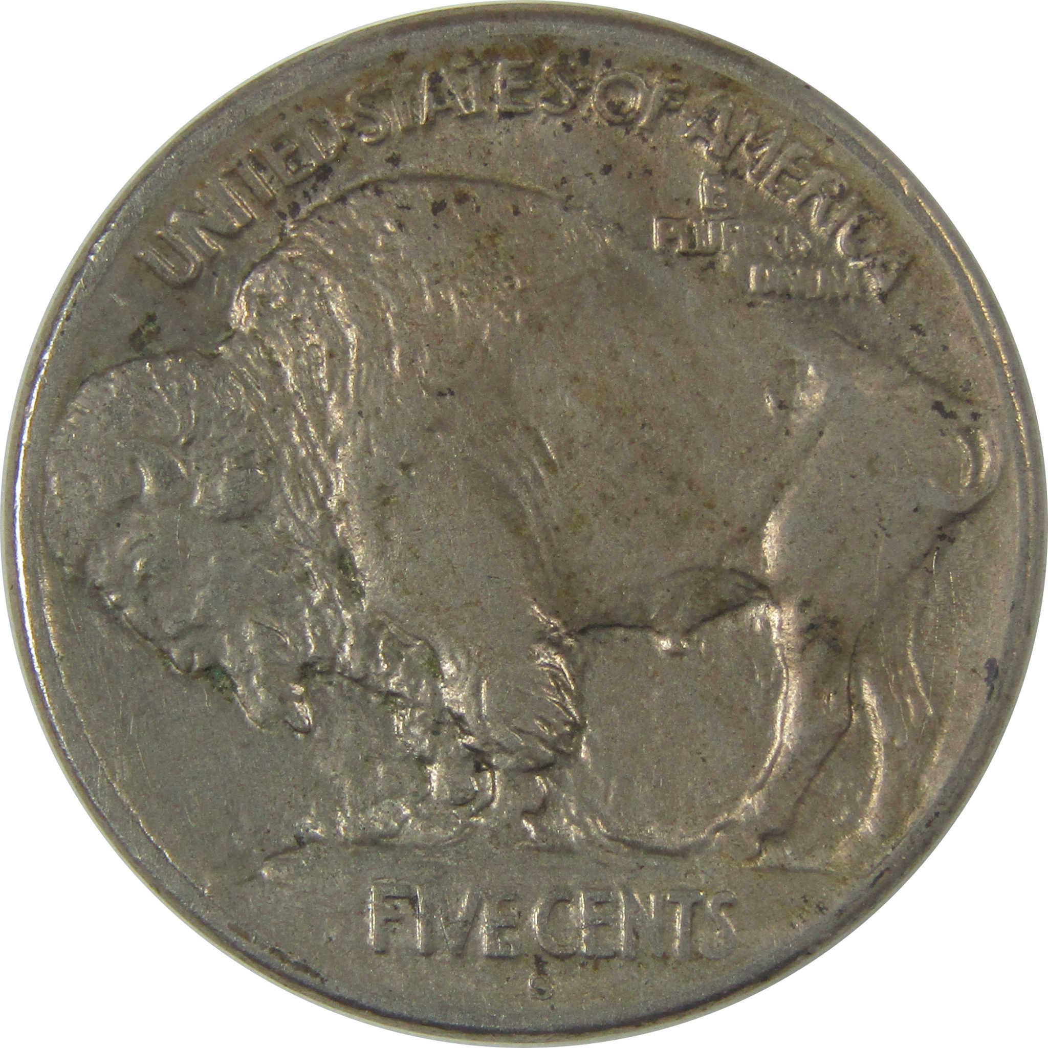 1913 S Type 1 Indian Head Buffalo Nickel XF Details 5c Coin SKU:I21051