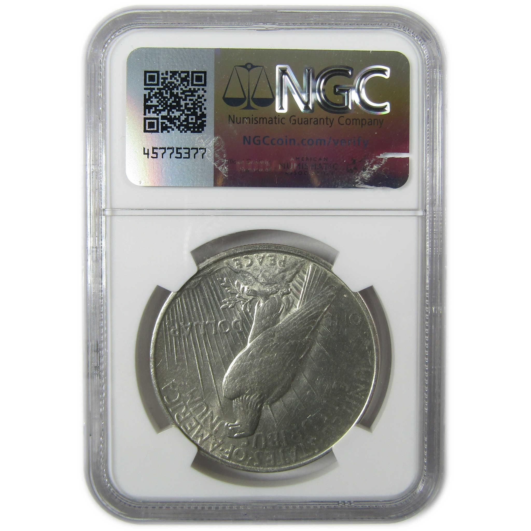 1927 D Peace Silver Dollar AU 58 NGC $1 Coin Collectible SKU:I26715