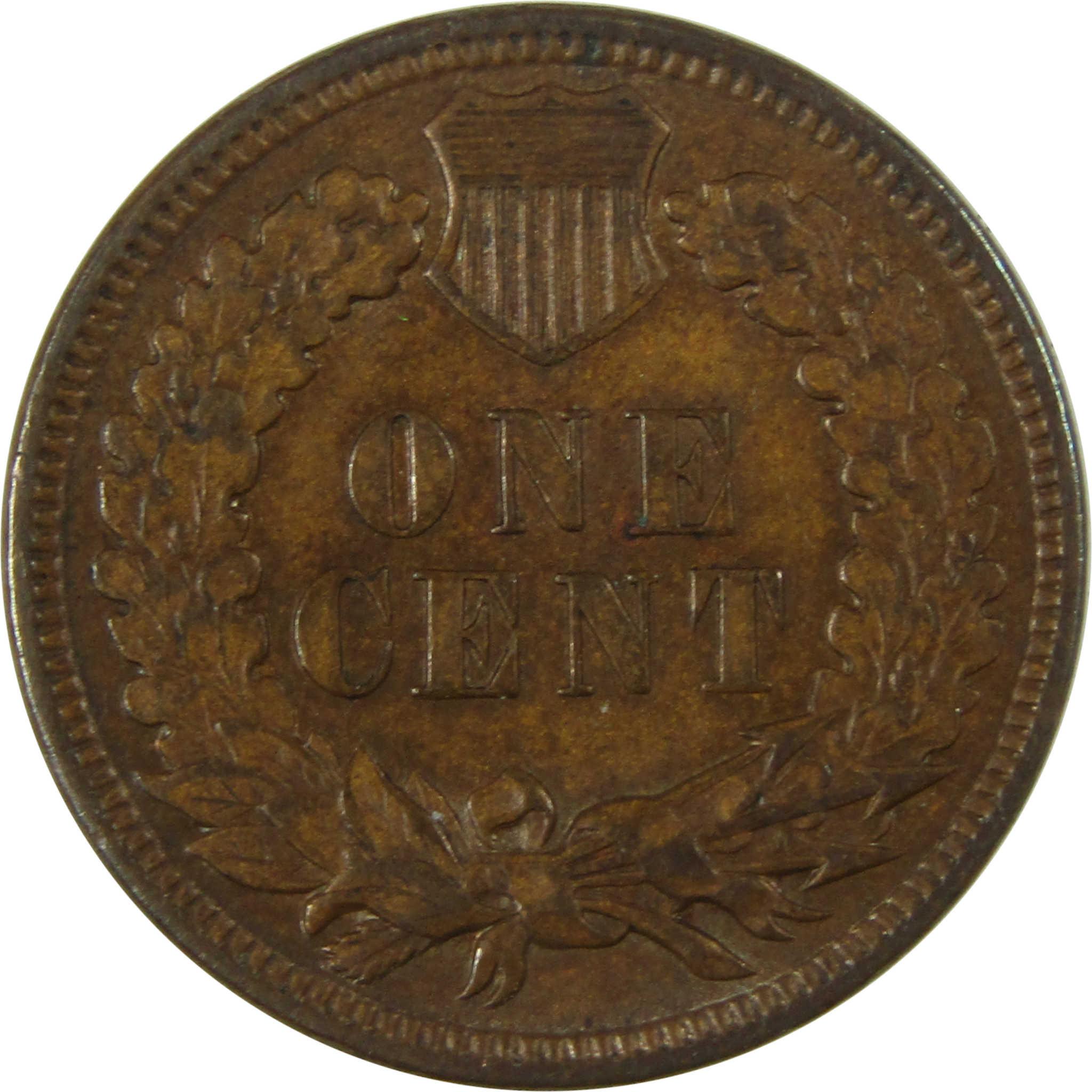 1897 Indian Head Cent AU About Uncirculated Penny 1c Coin SKU:I27450