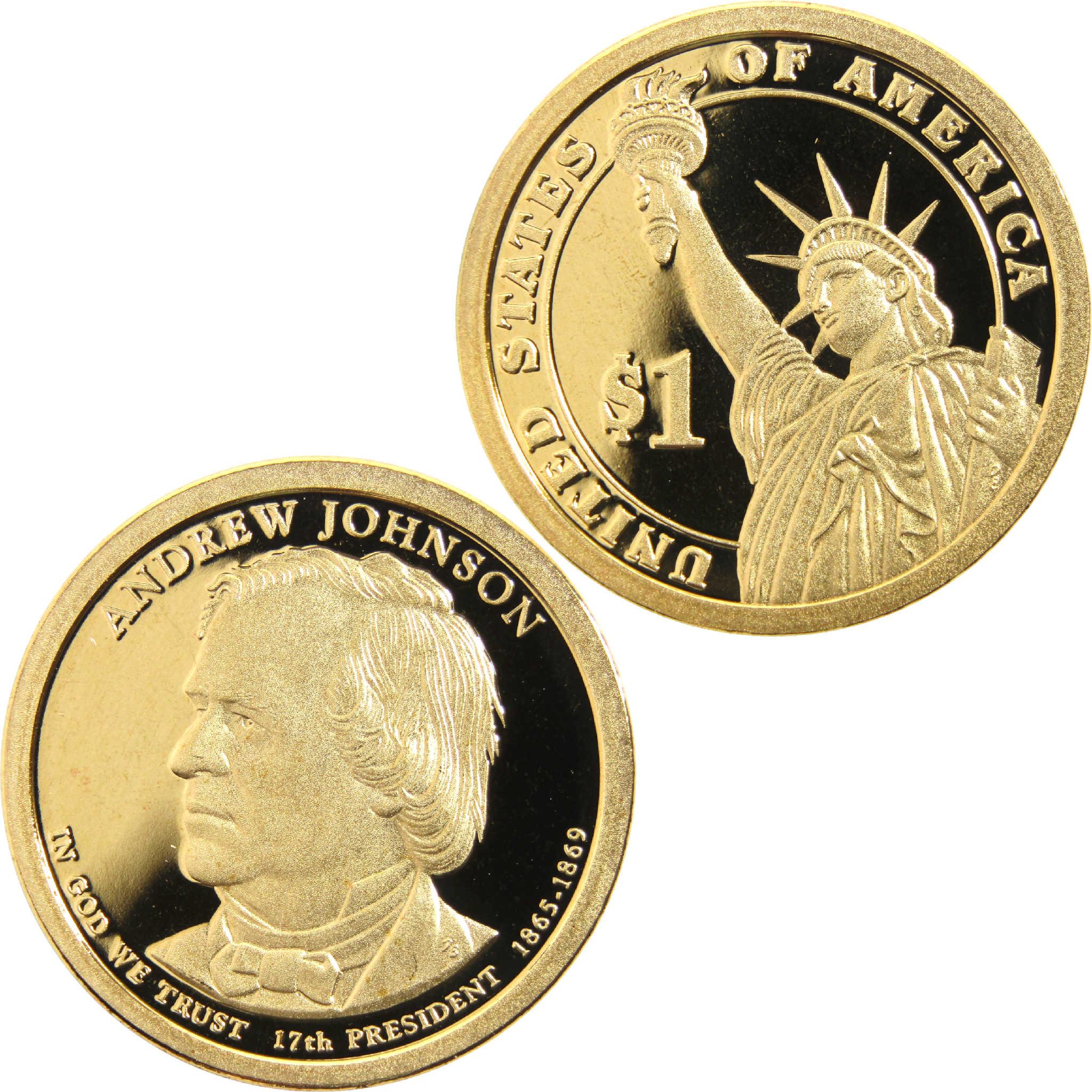 2011 S Andrew Johnson Presidential Dollar Choice Proof $1 Coin