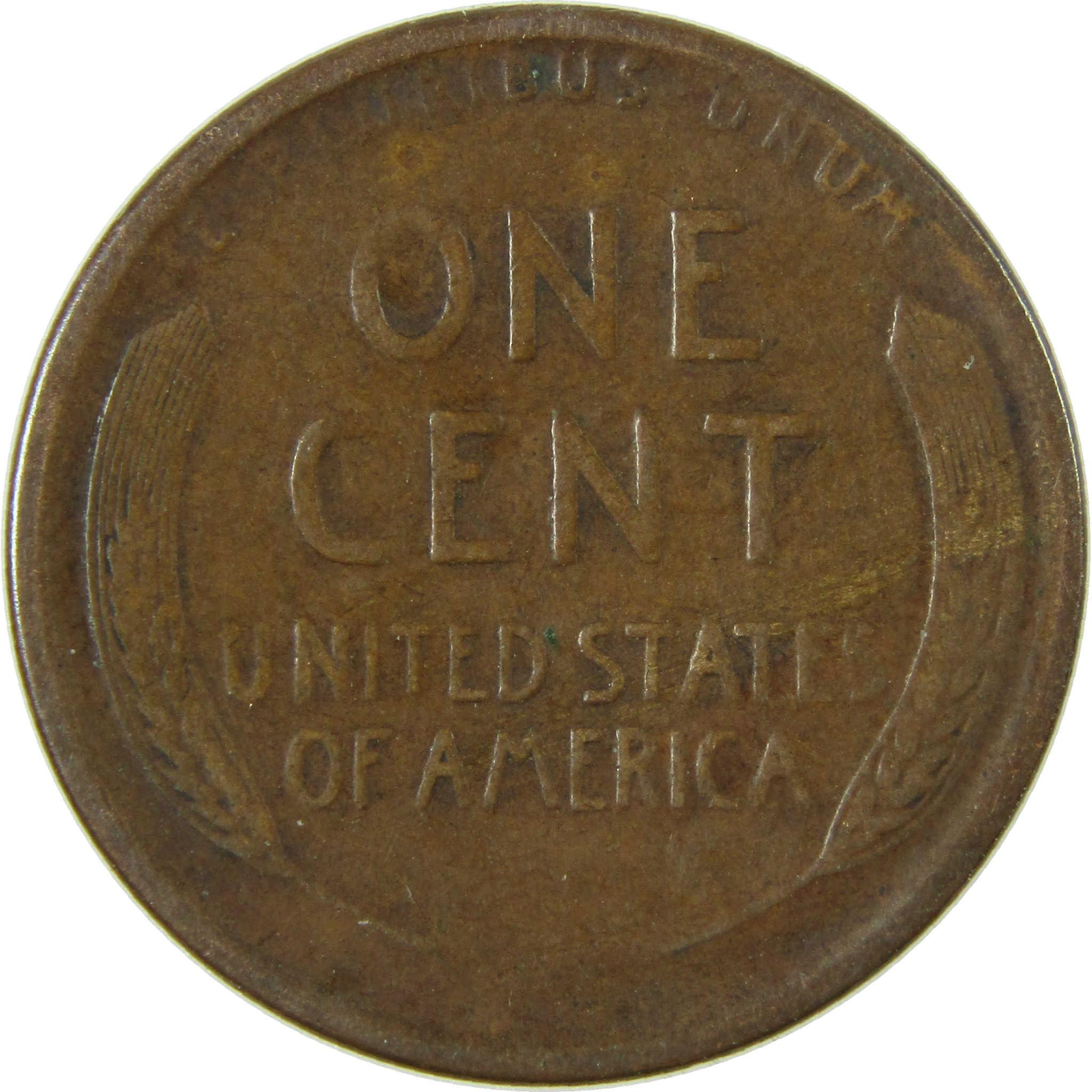 1919 S Lincoln Wheat Cent F Fine Penny 1c Coin SKU:I26841
