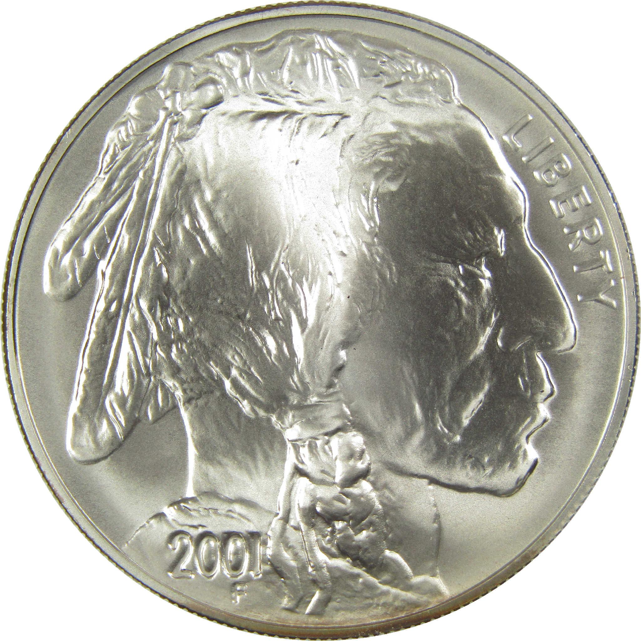 2001 D American Buffalo Commemorative Silver Dollar Uncirculated