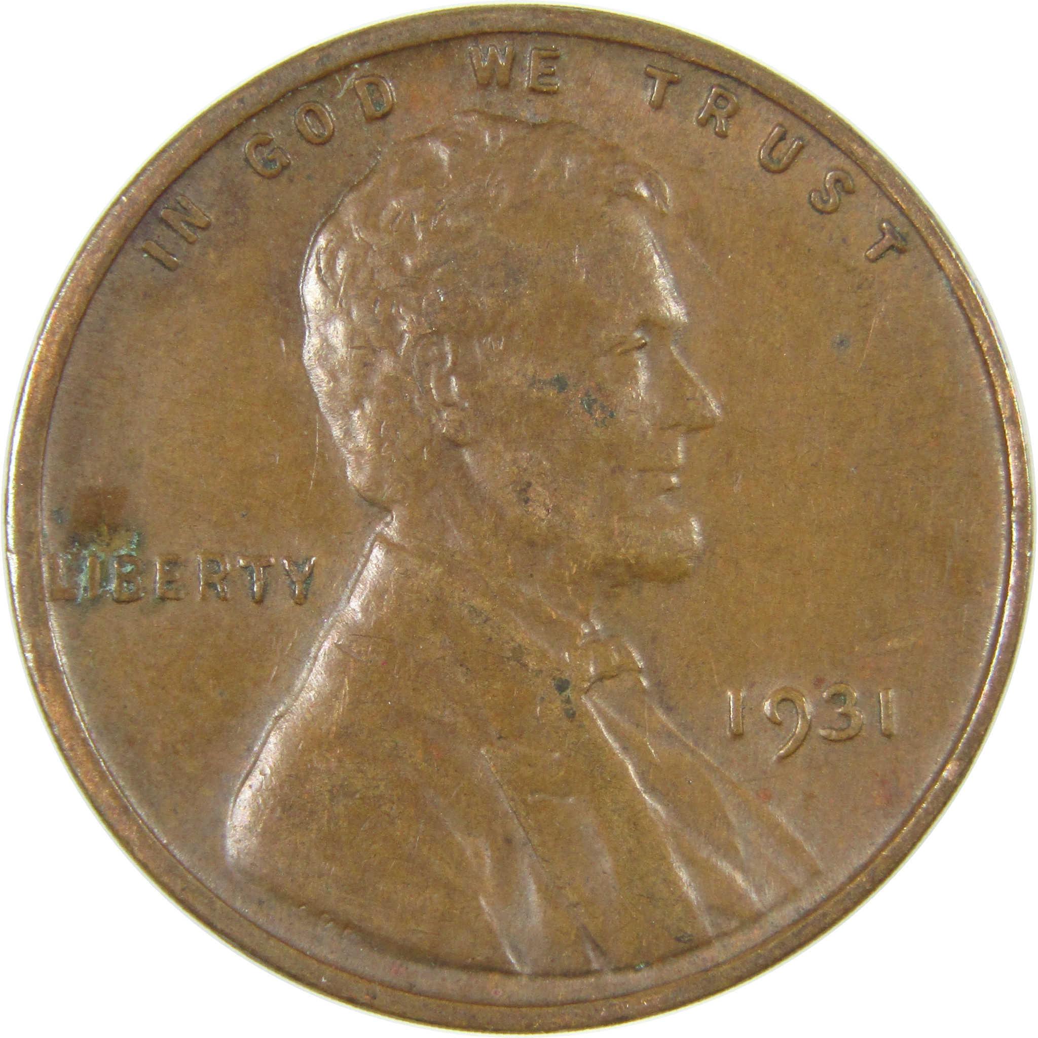 1931 Lincoln Wheat Cent XF EF Extremely Fine Penny 1c Coin SKU:I27290