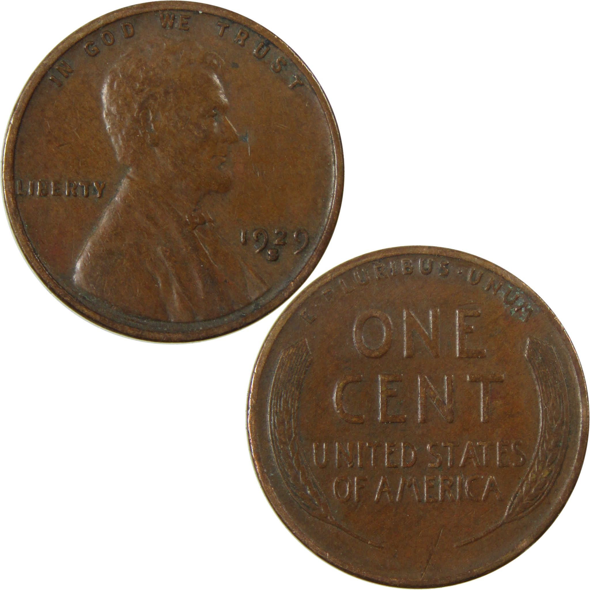 1929 S Lincoln Wheat Cent VF Very Fine Penny 1c Coin SKU:I27206
