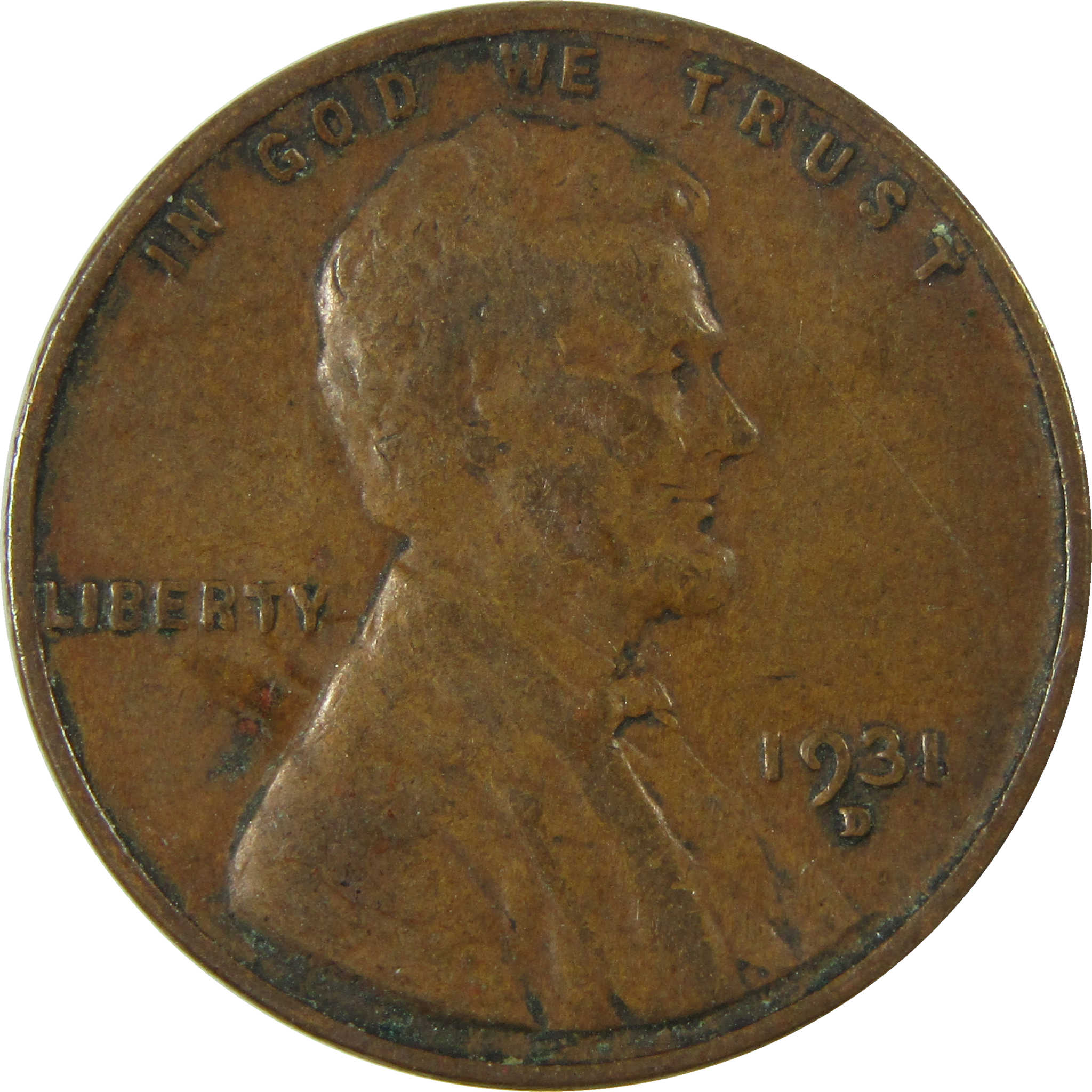 1931 D Lincoln Wheat Cent VF Very Fine Penny 1c Coin SKU:I27309