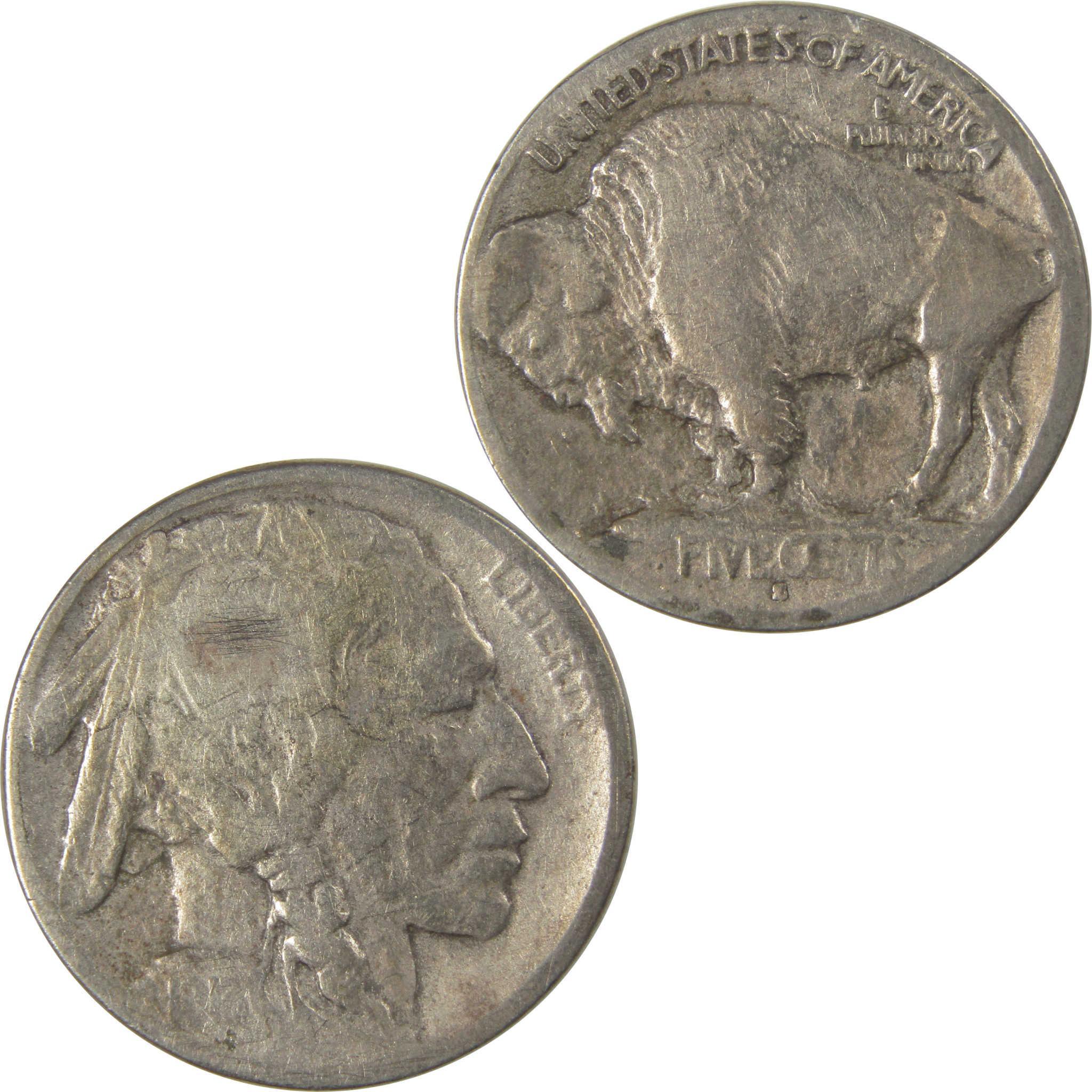 1913 S Type 1 Indian Head Buffalo Nickel AG About Good SKU:I22837