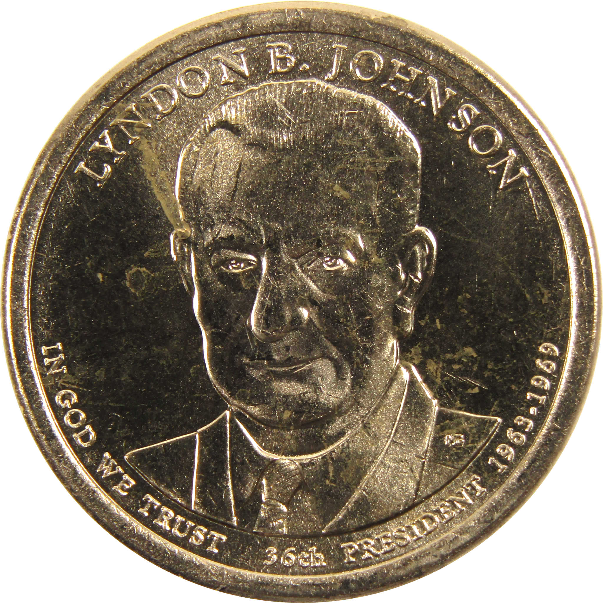 2015 D Lyndon B Johnson Presidential Dollar BU Uncirculated $1 Coin