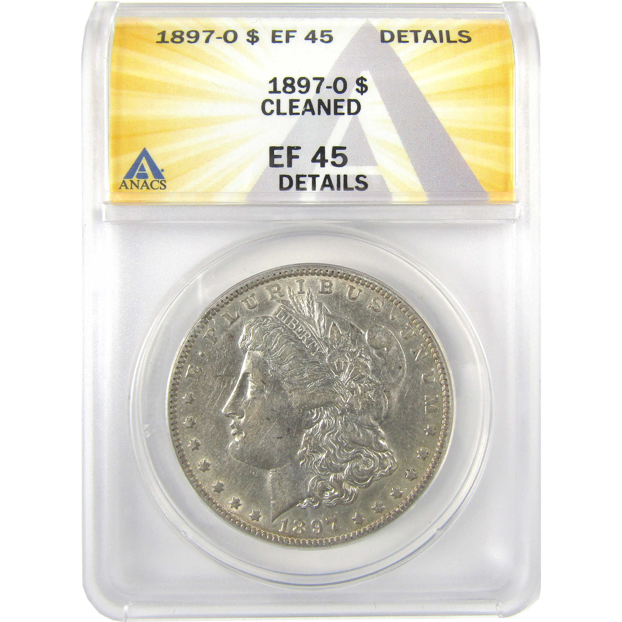 1897 O Morgan Dollar EF 45 Details ANACS Silver $1 Coin SKU:I19244 - Morgan coin - Morgan silver dollar - Morgan silver dollar for sale - Profile Coins & Collectibles