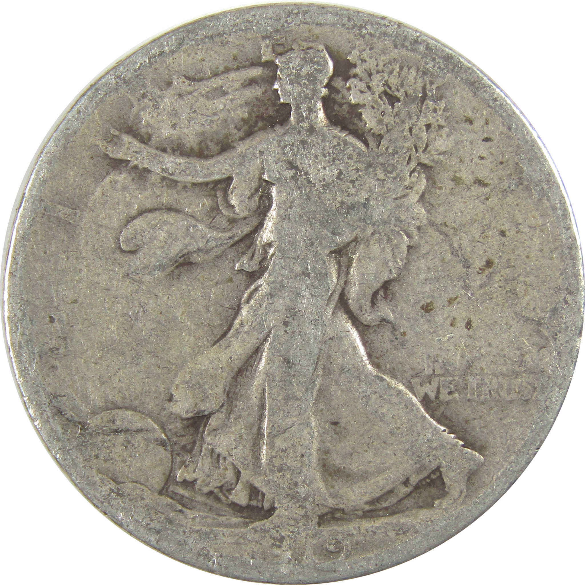 1919 D Liberty Walking Half Dollar AG About Good Silver SKU:I20049