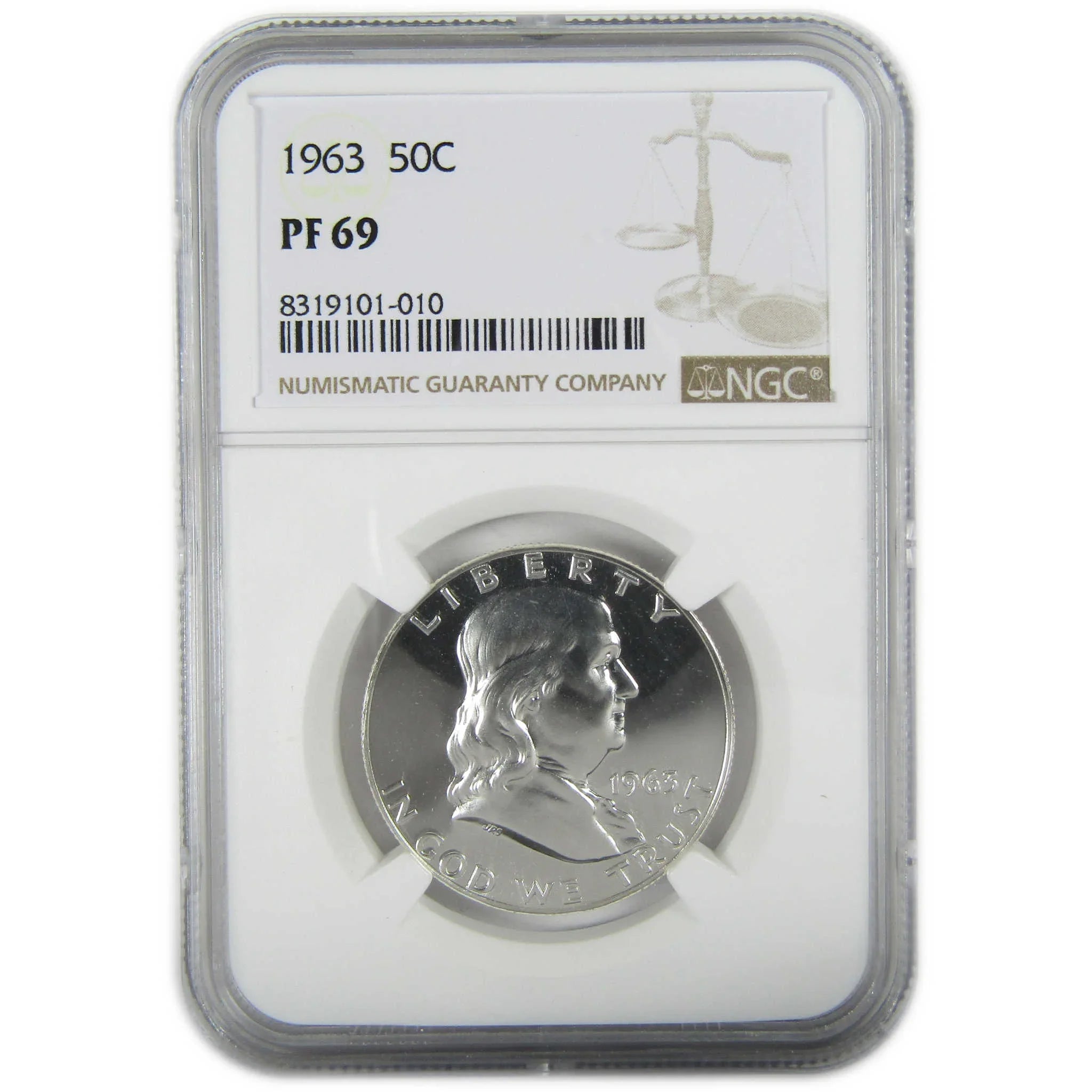 1963 Franklin Silver Half Dollar PF 69 NGC Proof 50c Coin SKU:I27426